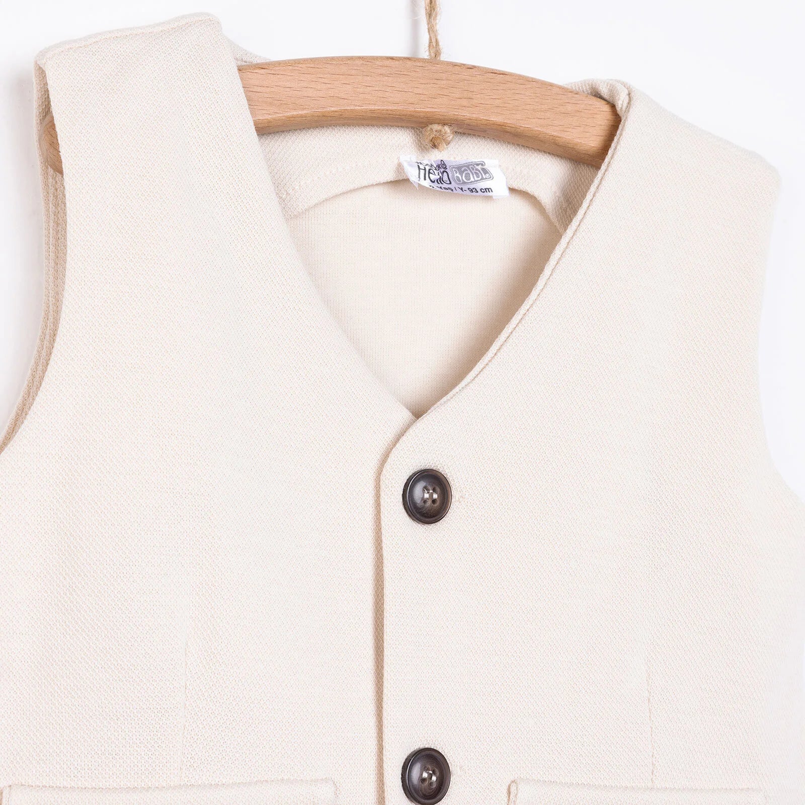 HelloBaby Classic Boy Boy Vest - Ecru - ebebek - Black Friday