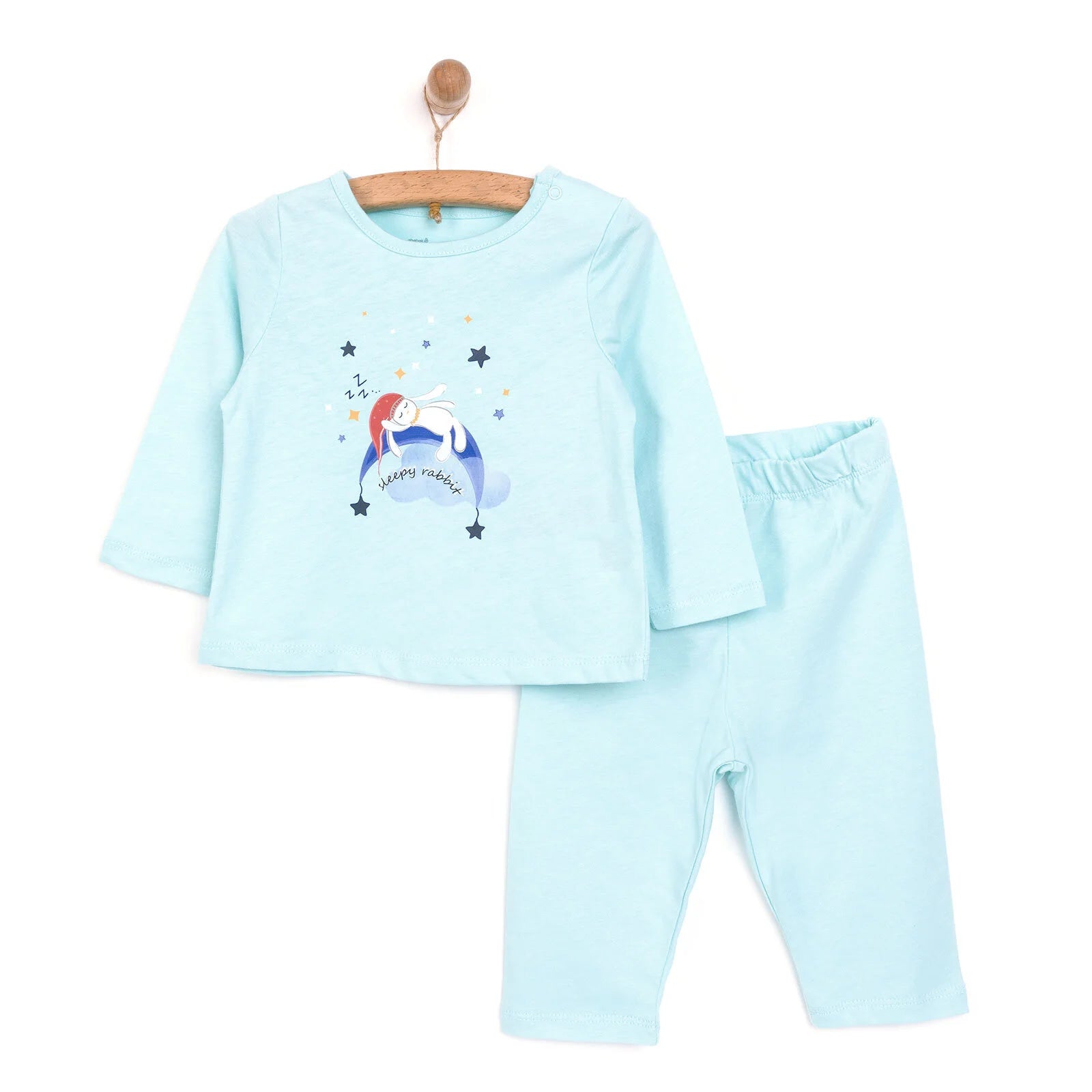 HelloBaby Long Sleeve Pyjamas - Light Blue - ebebek - Black Friday