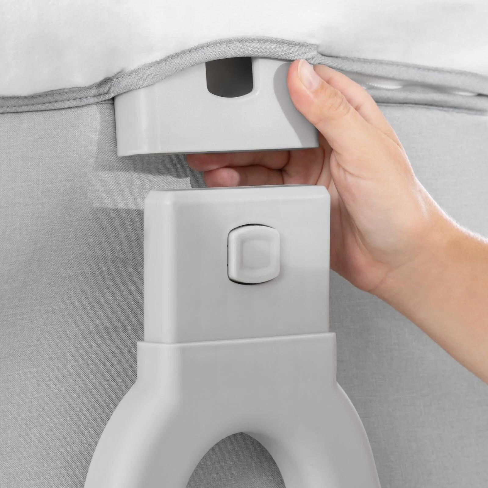 Hauck Face to Me 2 Bedside Crib - Melange Grey - ebebek - Black Friday