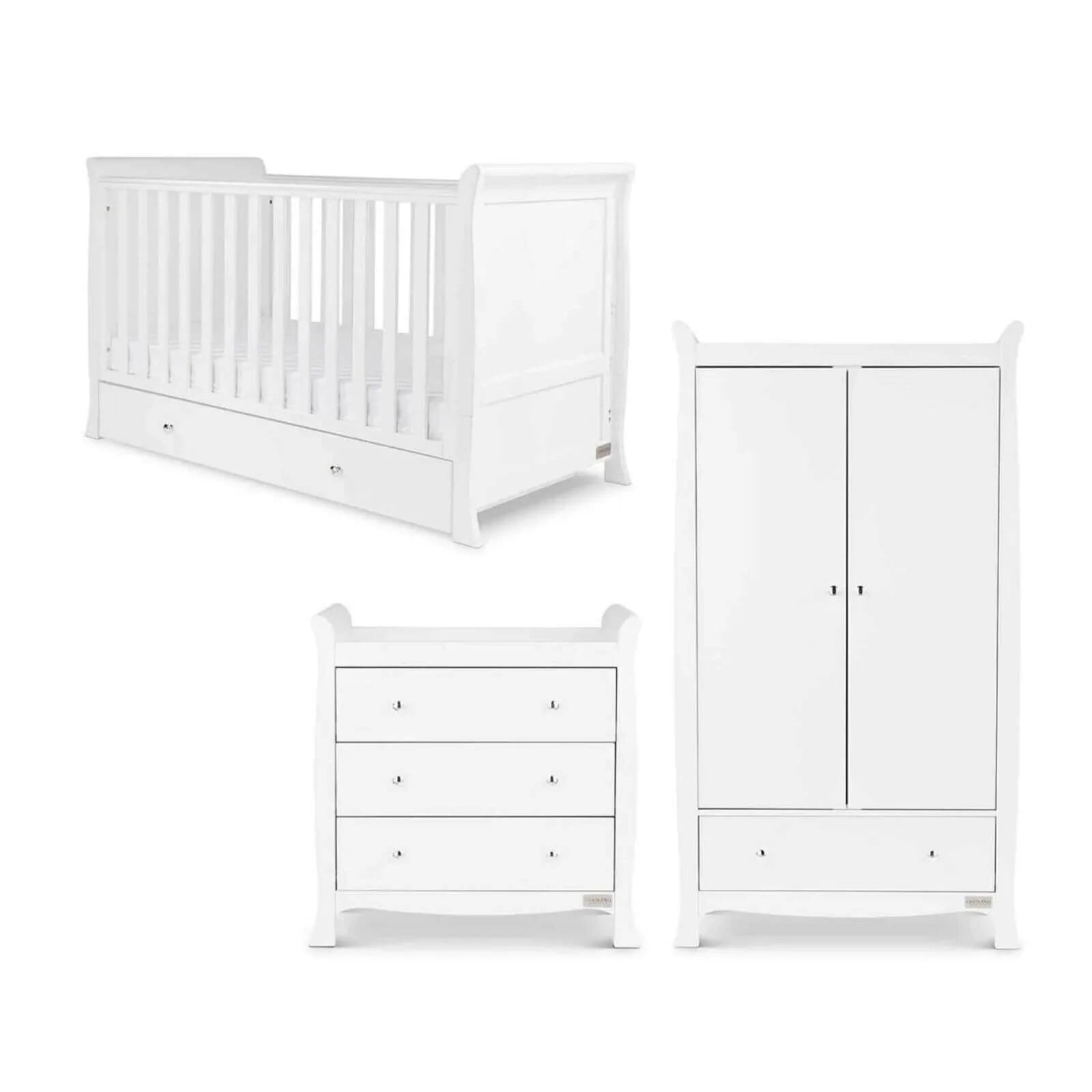 Ickle Bubba Snowdon Classic Furniture Set Premium Pocket Sprung Mattress 3 pcs - White - ebebek - Black Friday