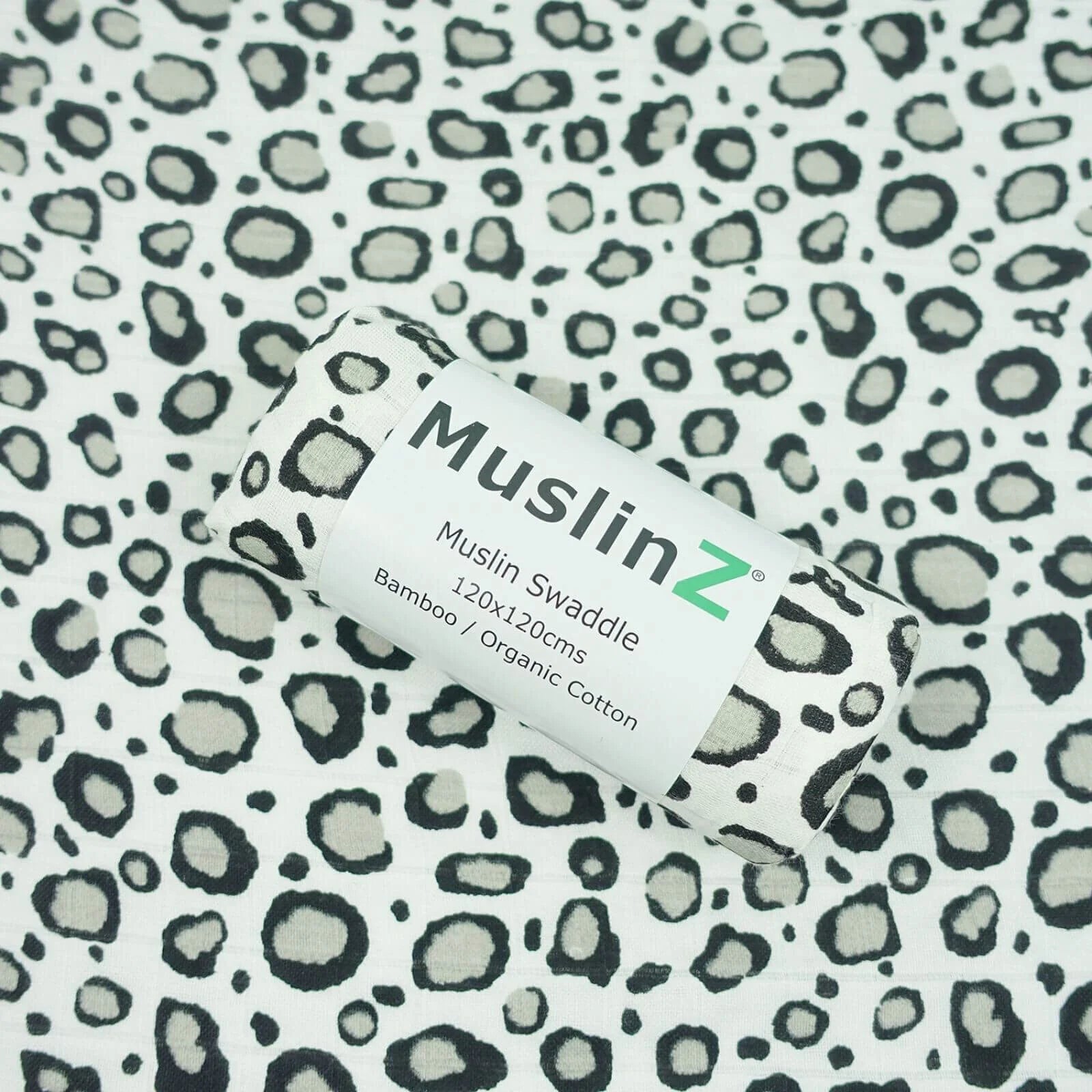 MuslinZ Bamboo/Organic Cotton Muslin Swaddle 120x120cm - Leopard - ebebek - Black Friday