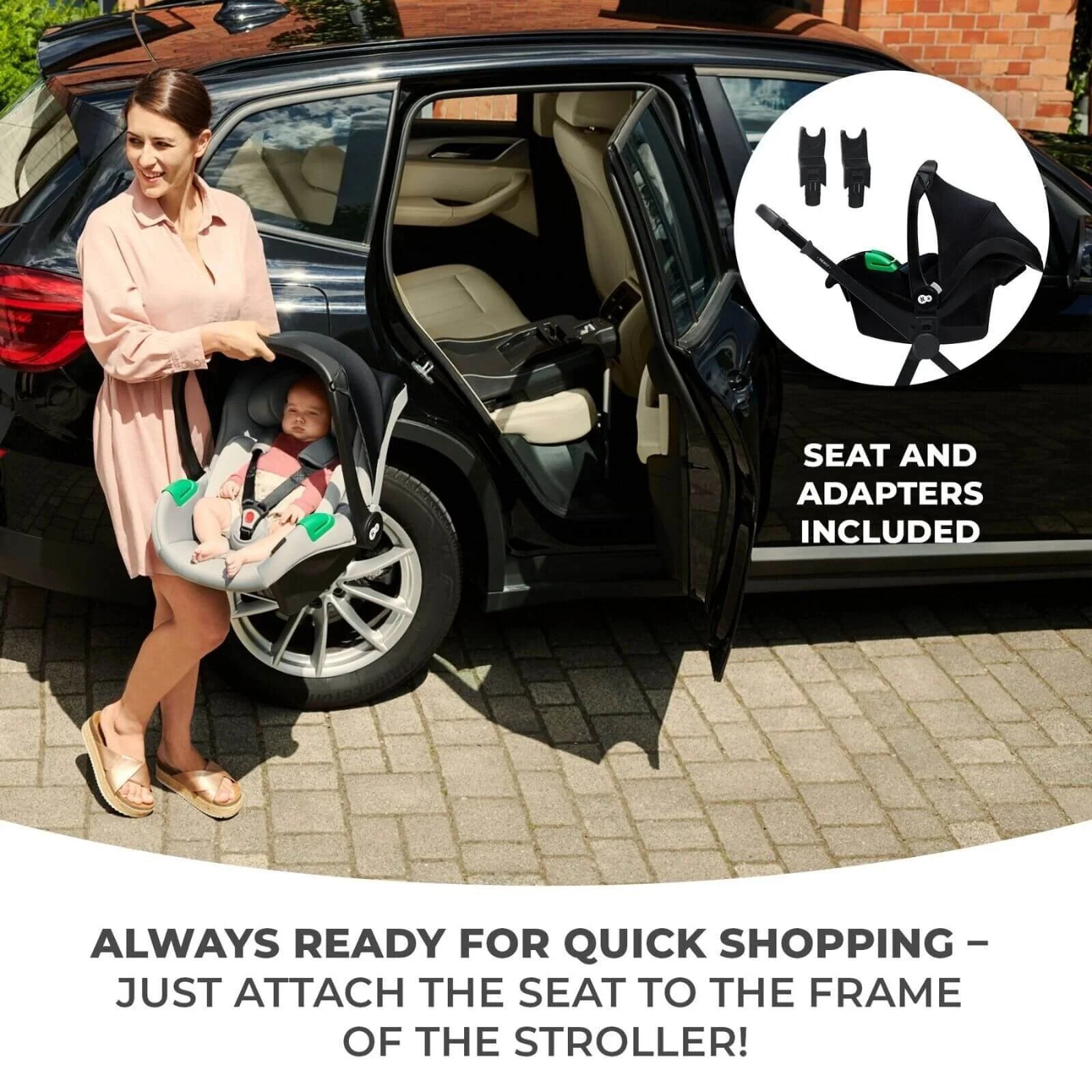 Kinderkraft Newly Mink Pro 4 - in - 1 Travel System - Sand Beige - Kinderkraft - ebebek