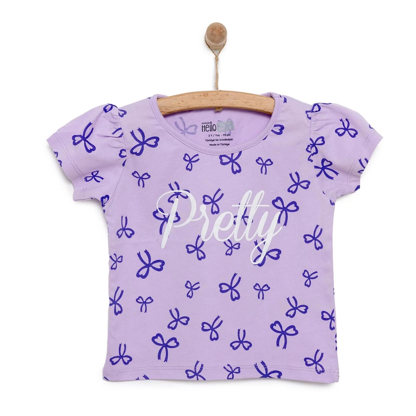 HelloBaby Basic Girl Ribbons Patterned Tshirt - Printed - ebebek - Black Friday