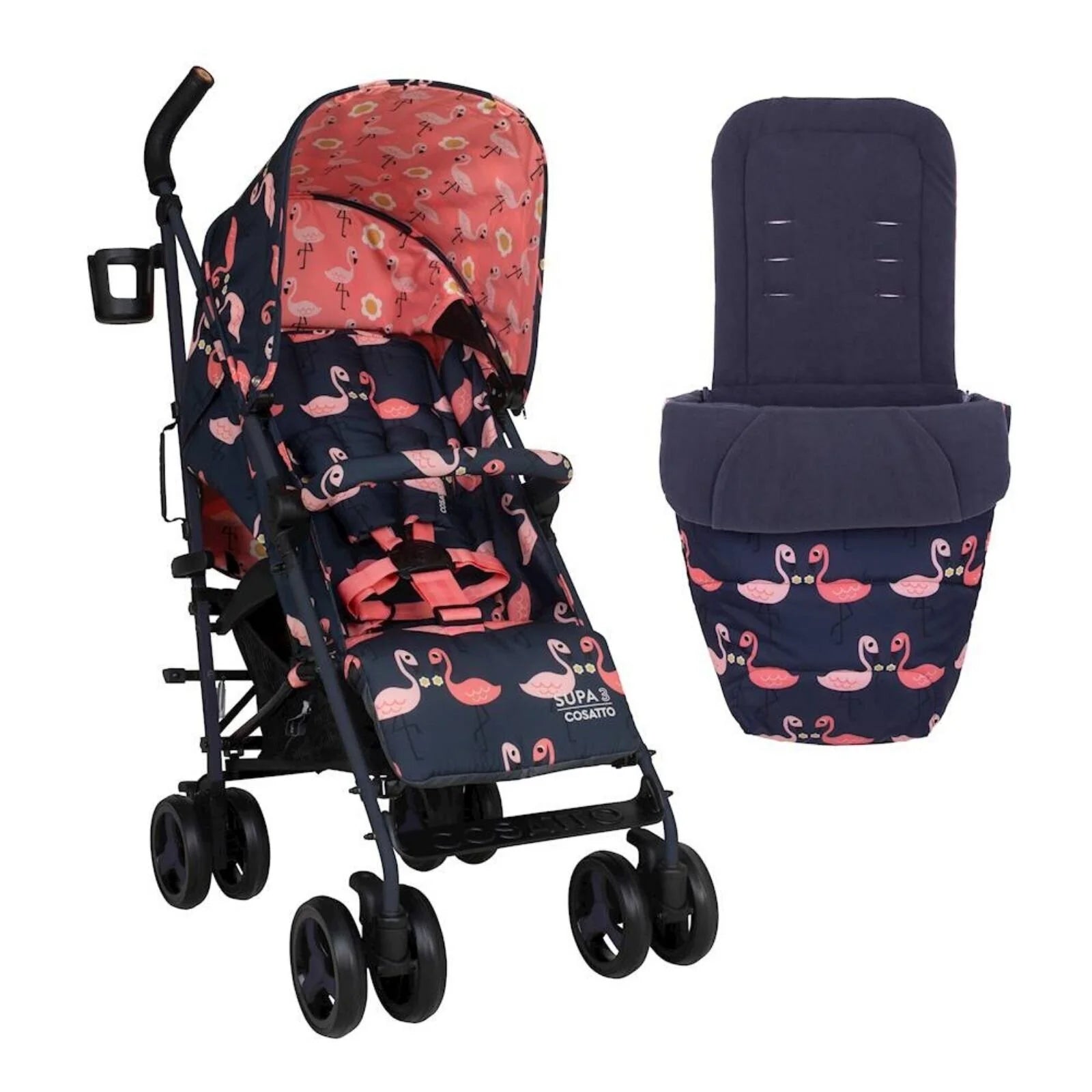 Cosatto Supa 3 Stroller - Pretty Flamingo - ebebek - Black Friday