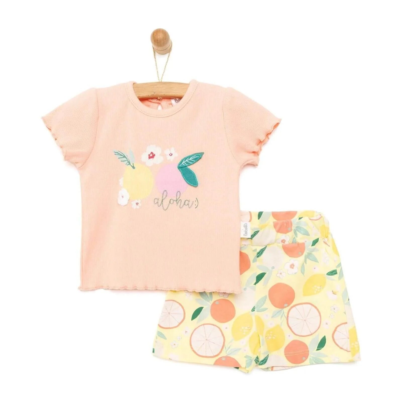 Bebetto Newborn Aloha Tshirt - Short - Yellow - ebebek - Black Friday