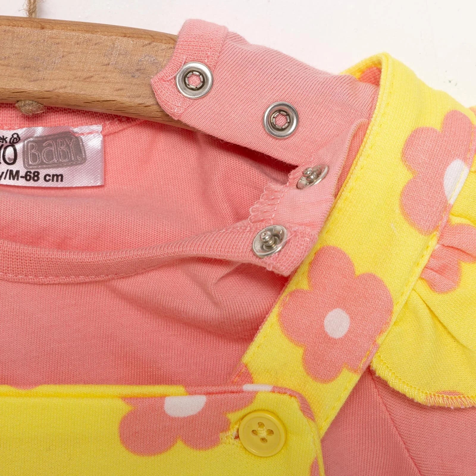 HelloBaby Girl Flowers Patterned Overall - Salmon - ebebek - Black Friday