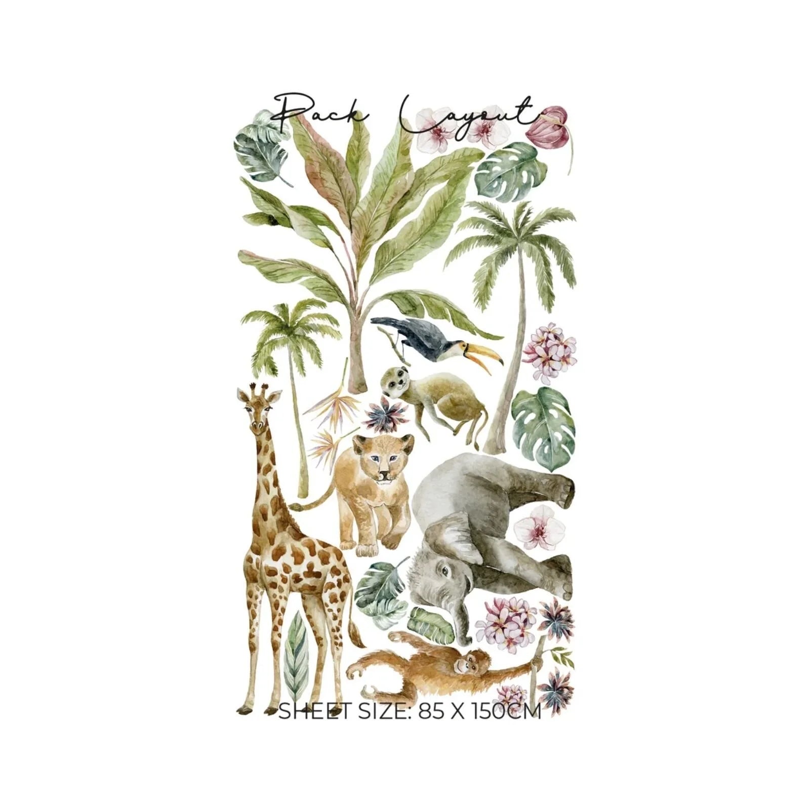 Live Vida Tropical Giraffe Large Wall Stickers - ebebek - Black Friday