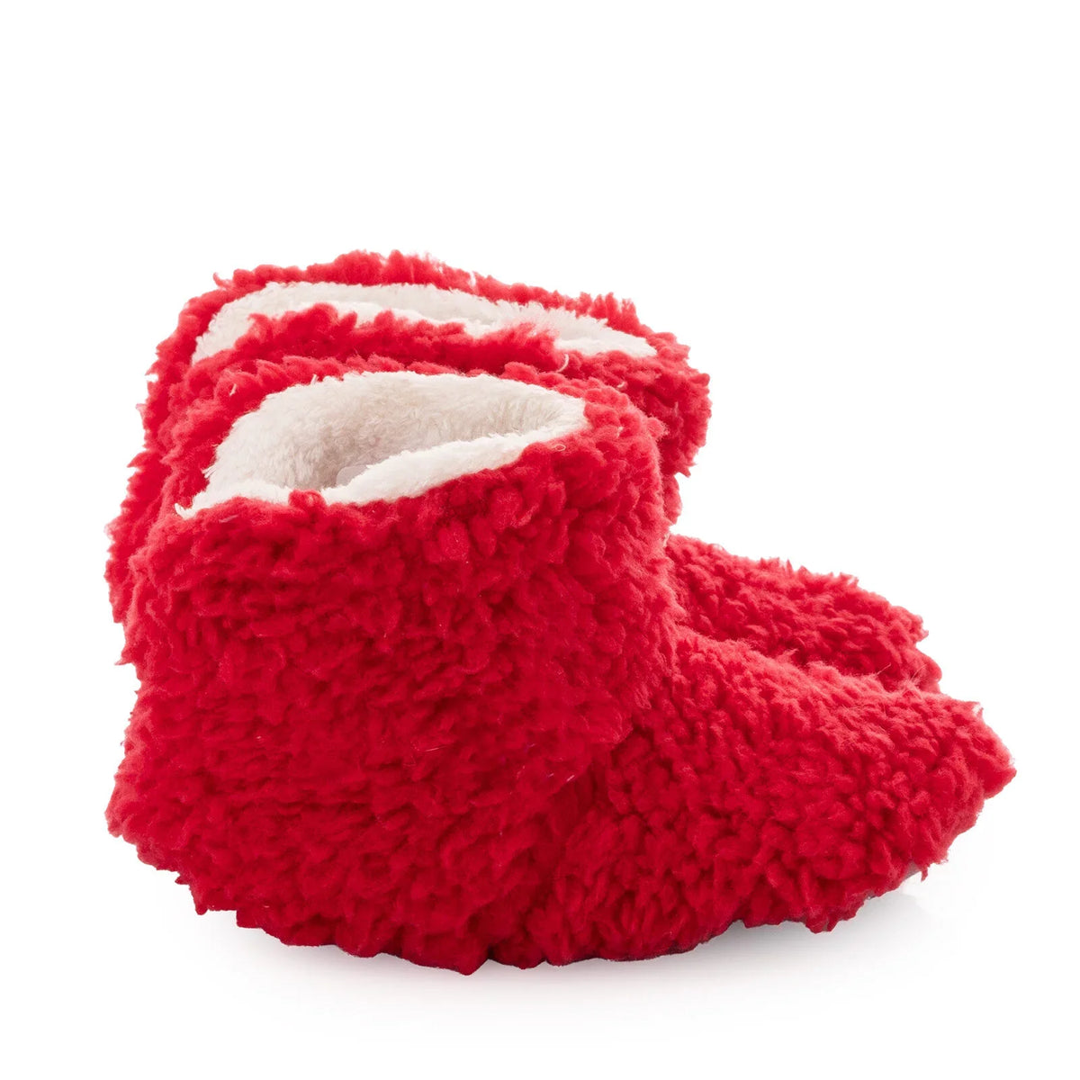 HelloBaby Teddy Soft Fleece Baby Slippers (UK 5 to 8.5) Red - ebebek