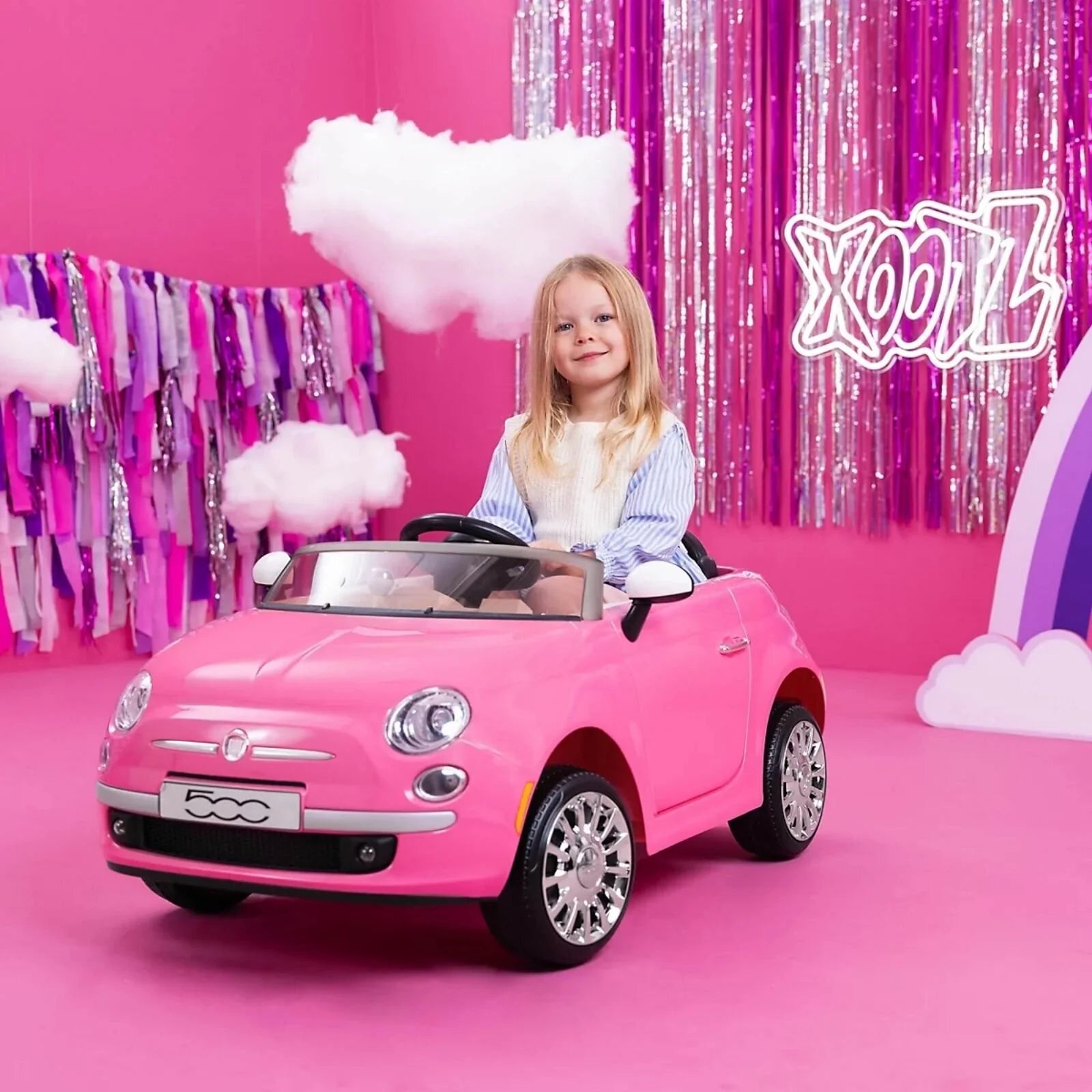 Xootz Fiat 500 12V Electric Ride On - Pink - ebebek - Black Friday