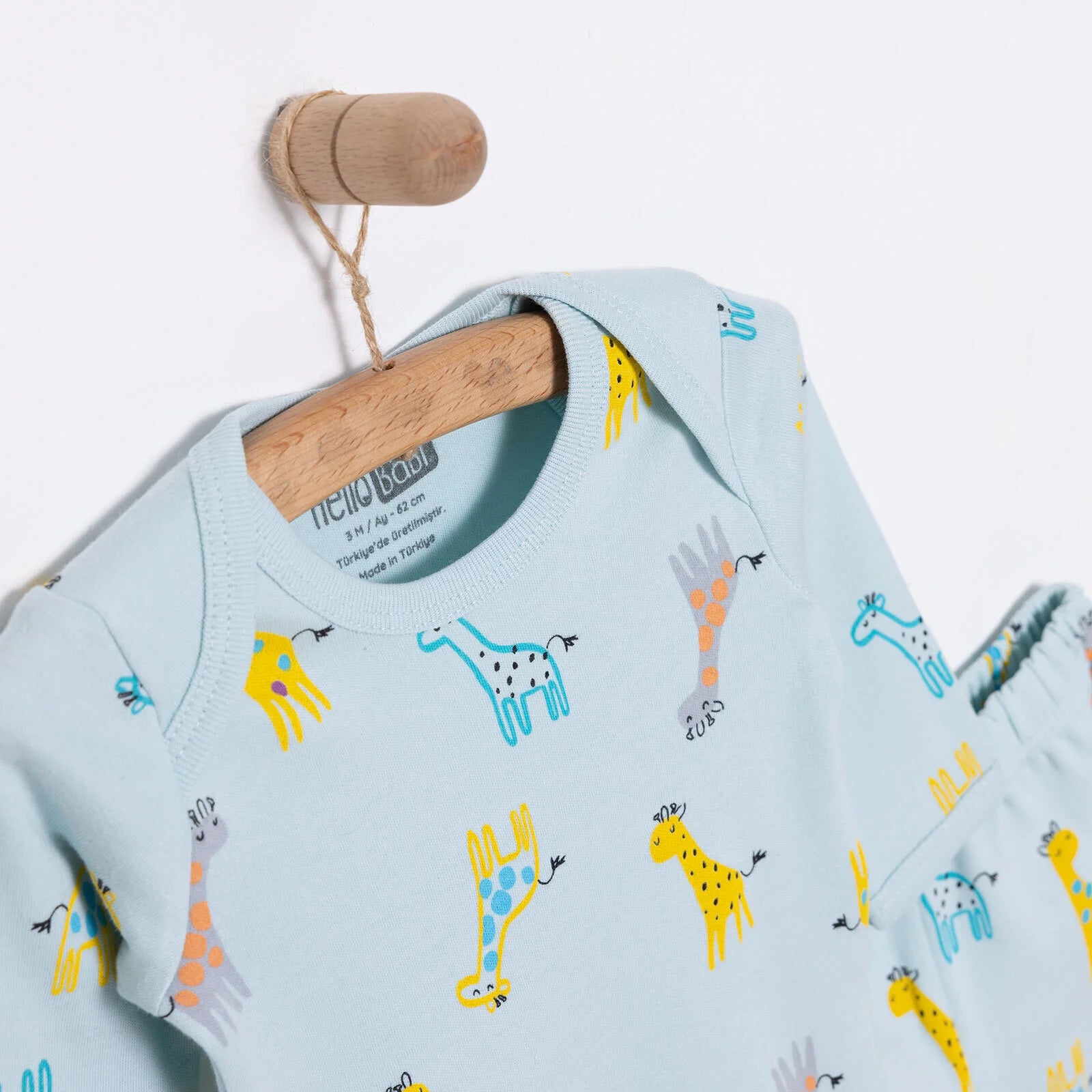 HelloBaby Unisex Body - Footless Bottom - Light Blue - ebebek - Black Friday