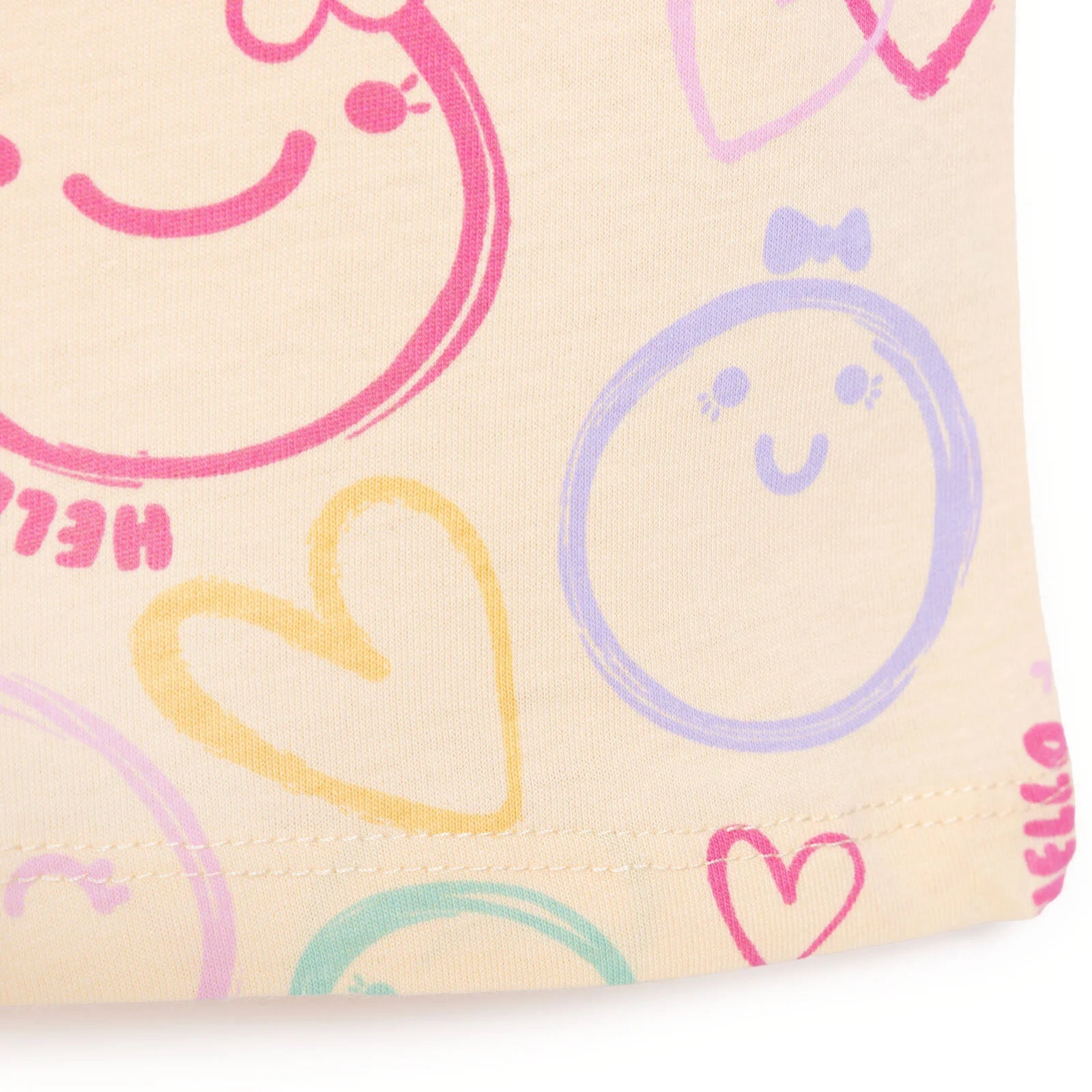 HelloBaby Basic Girl Smiling Face Tshirt - Light Yellow - ebebek - Black Friday