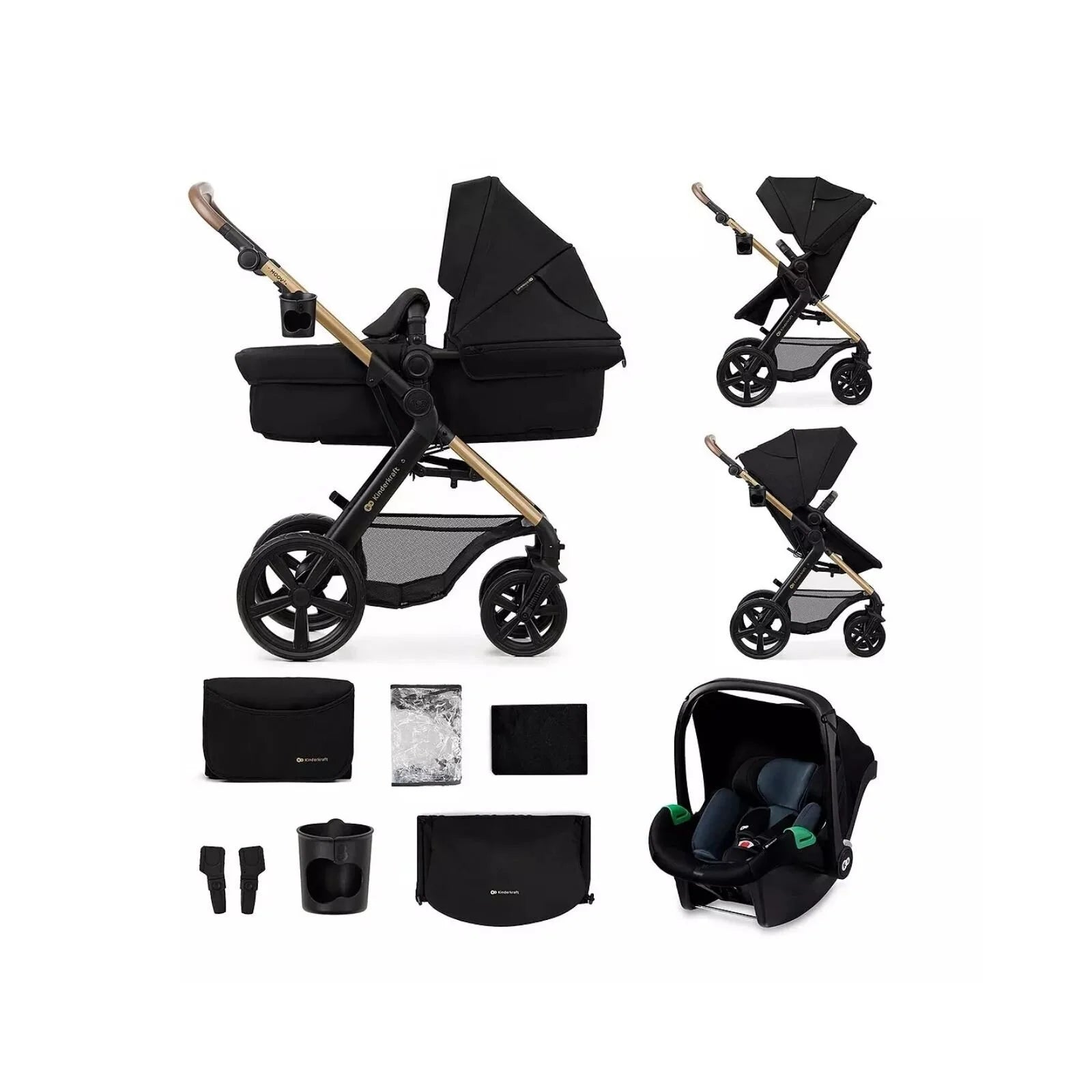 Kinderkraft Moov 2 3 - in - 1 Travel System - Black - ebebek - Black Friday