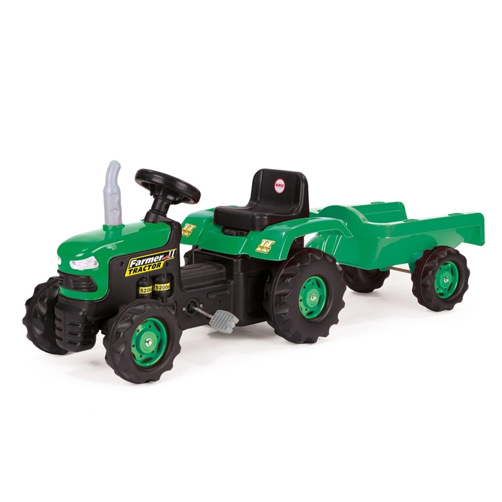 Outlet - Dolu Ride On Pedal Tractor & Trailer - Green - ebebek - Black Friday