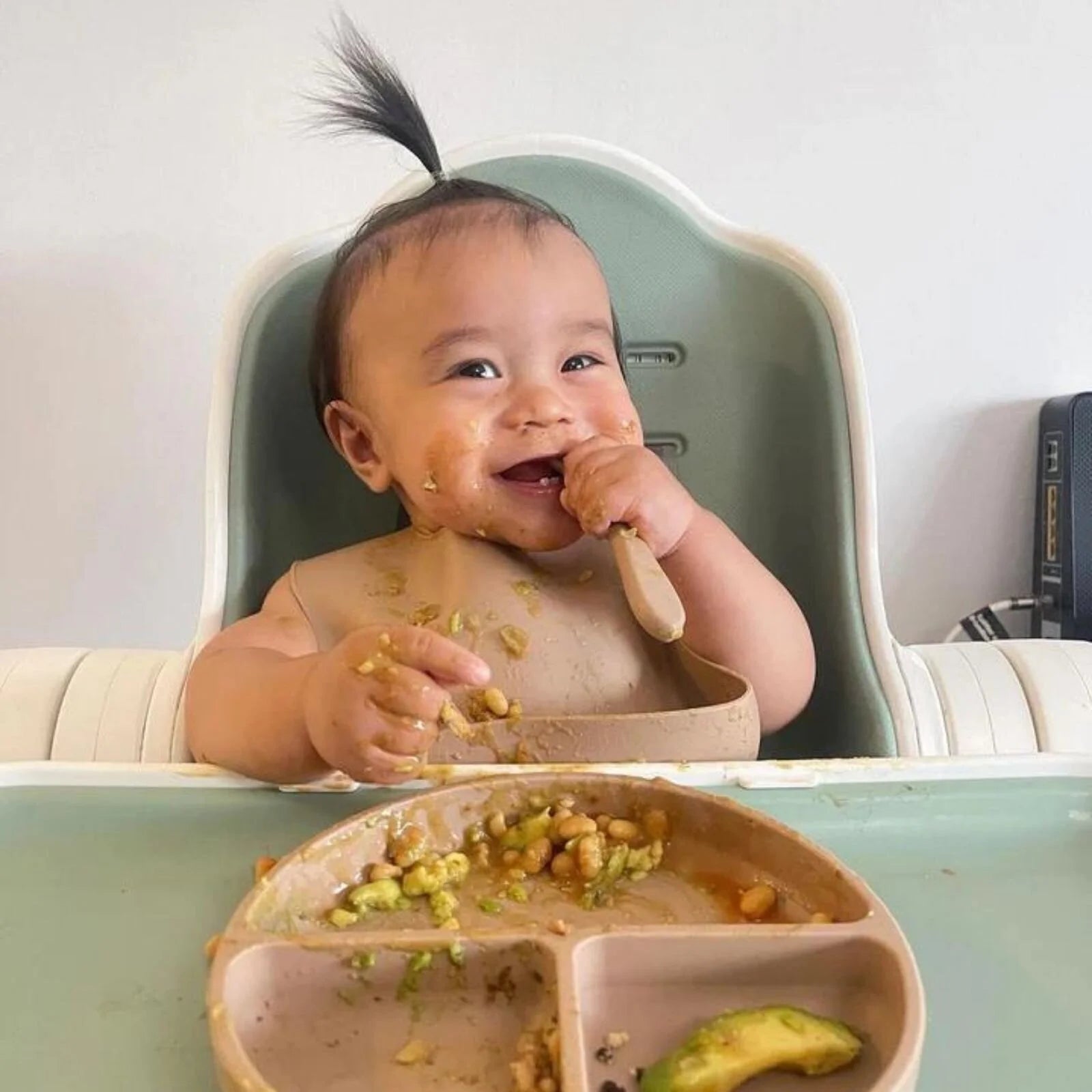 BLW Essentials Silicone Feeding Set - Sage - ebebek - Black Friday