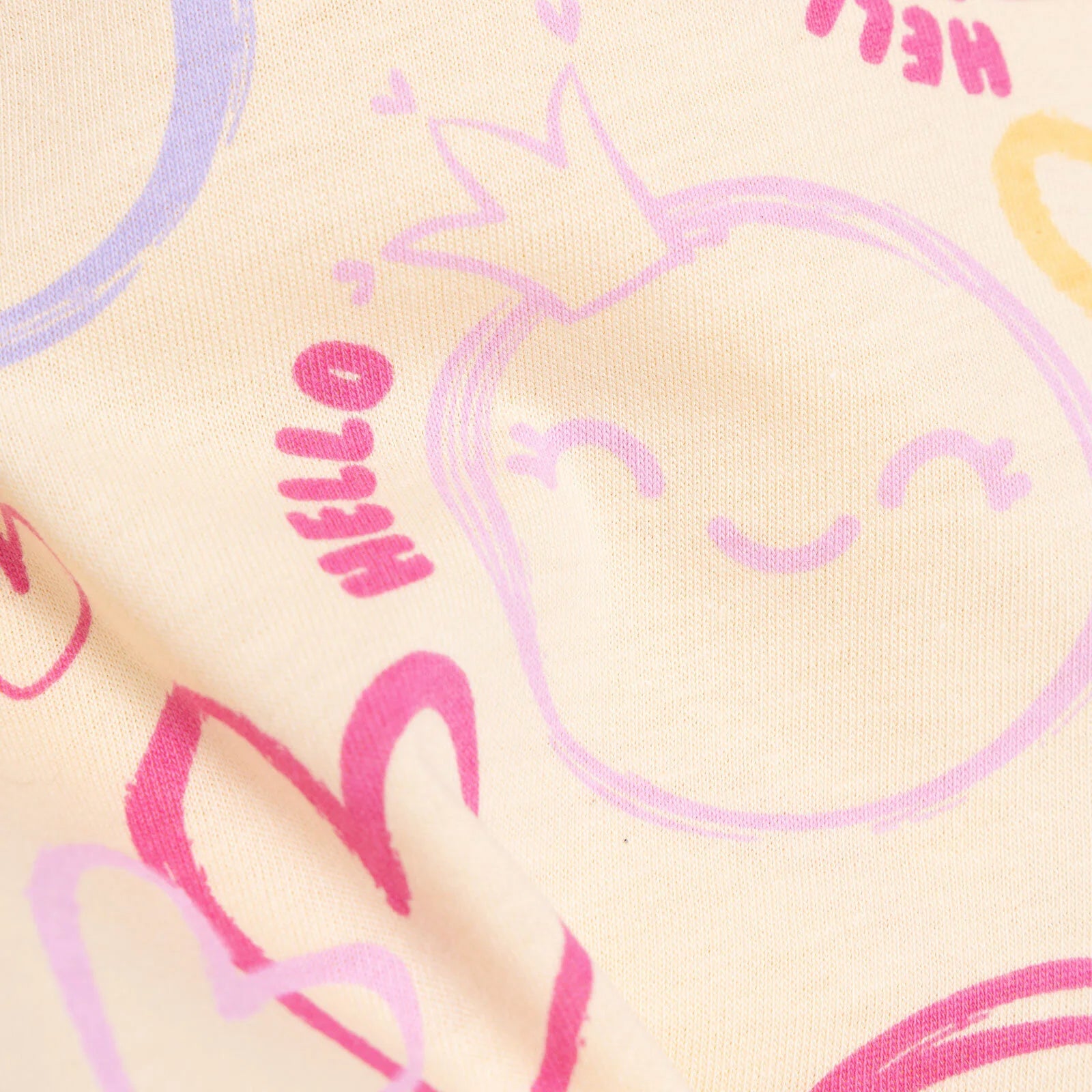 HelloBaby Basic Girl Smiling Face Tshirt - Light Yellow - ebebek - Black Friday