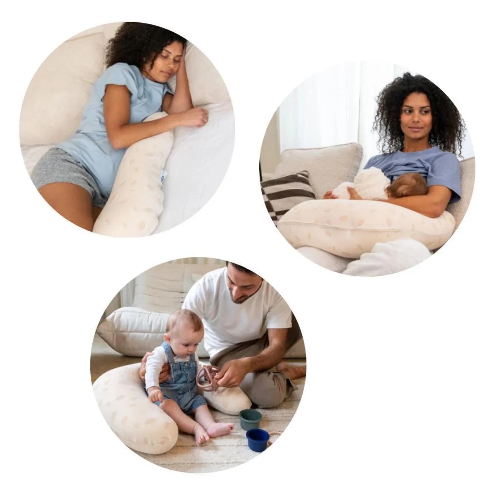 Doomoo Twisty 2 - in - 1 Petals Pregnancy Pillow - Latte - ebebek - Black Friday