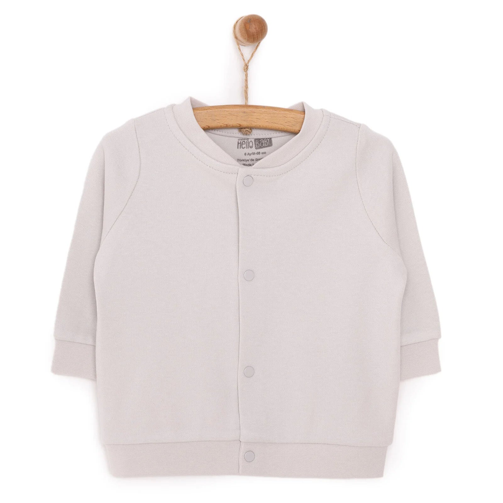 HelloBaby Basic Ribbed Cardigan - Grey - ebebek - Black Friday