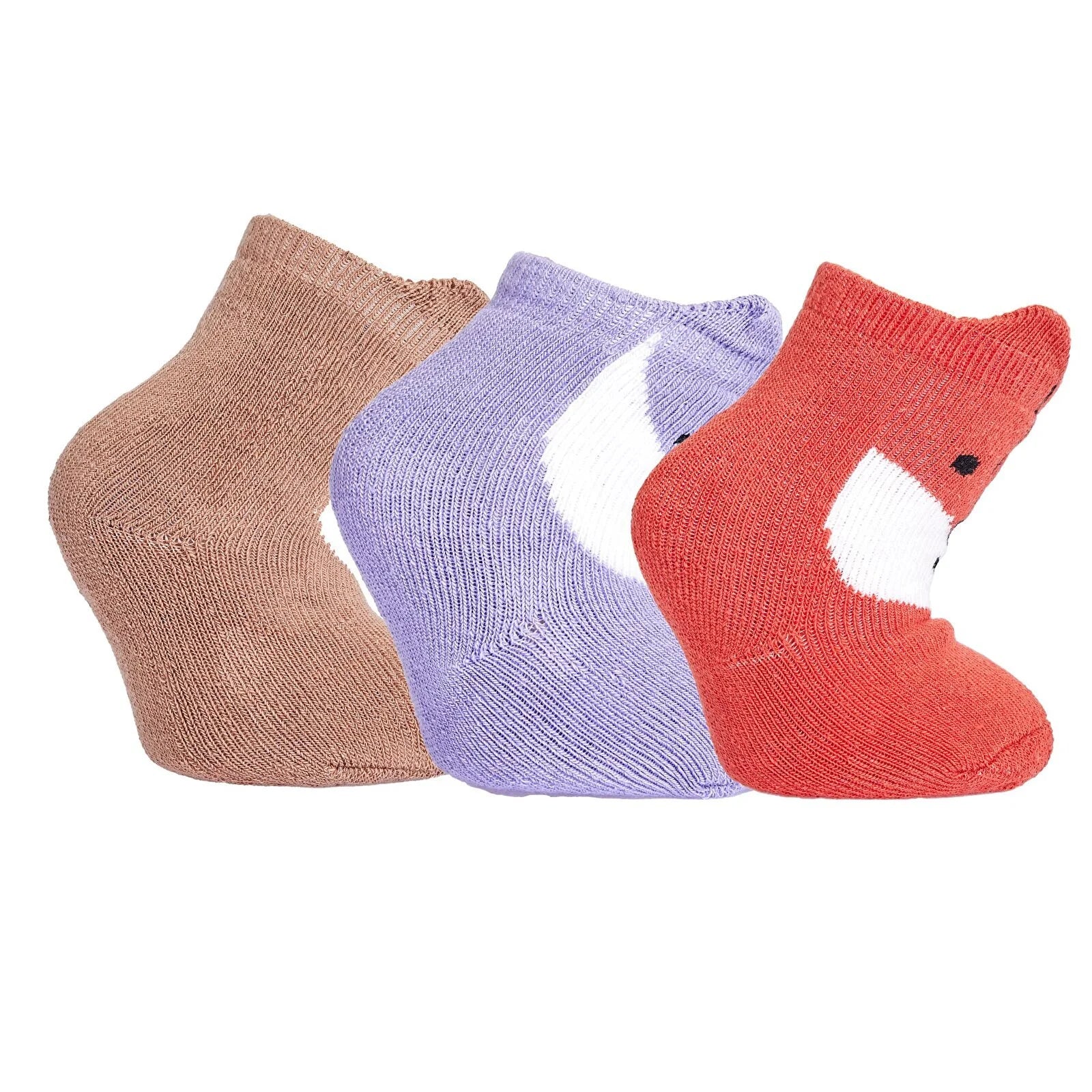 HelloBaby Baby Boy Chenille Socks 3 Pcs - Brown - ebebek - Black Friday