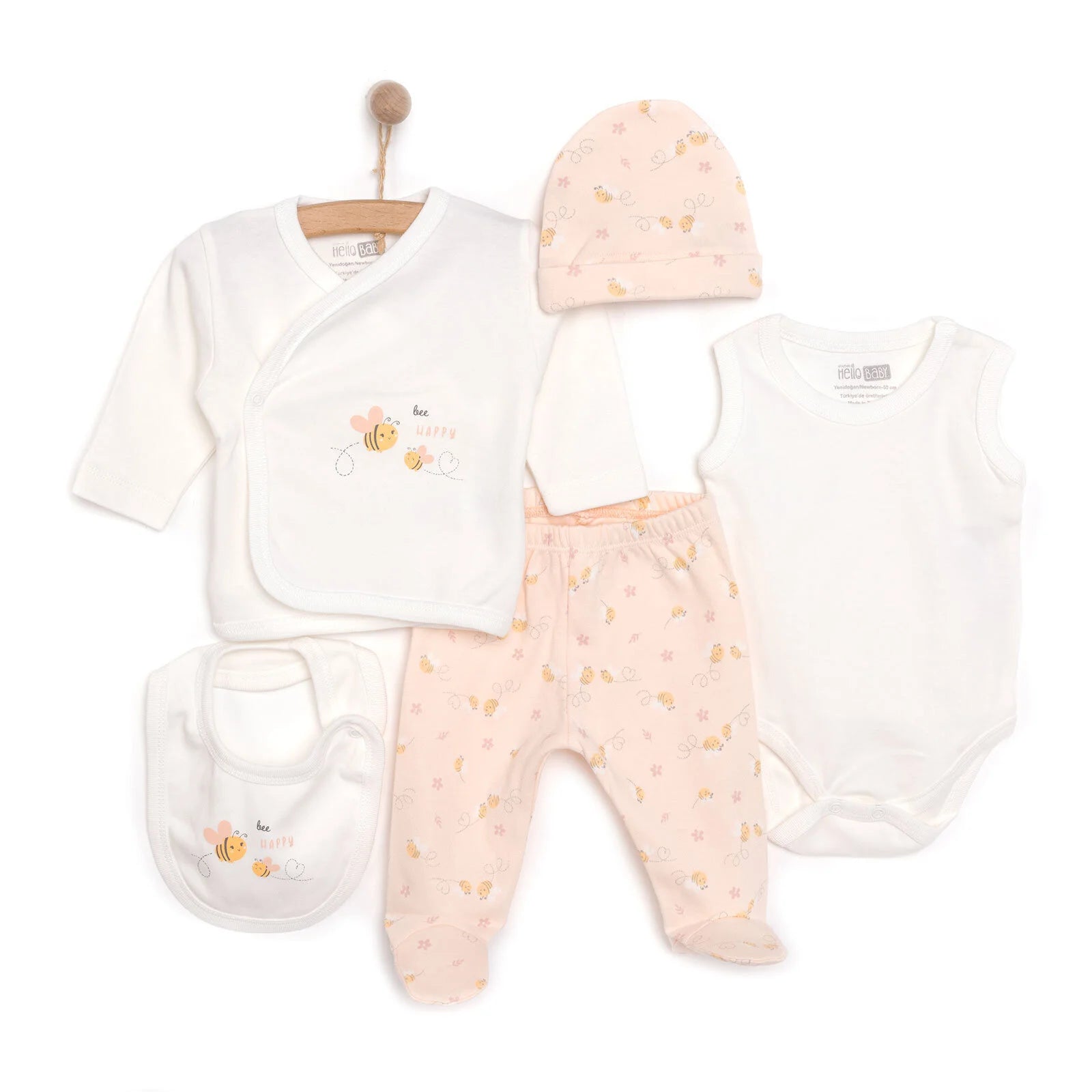 HelloBaby Girl 5 Piece Newborn Gift Set - Yellow - ebebek - Black Friday