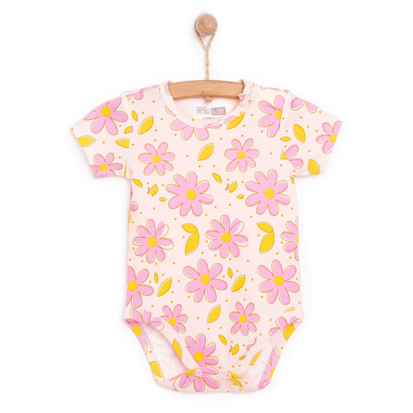 HelloBaby Girl Short Sleeve Bodysuit - Pink - ebebek - Black Friday