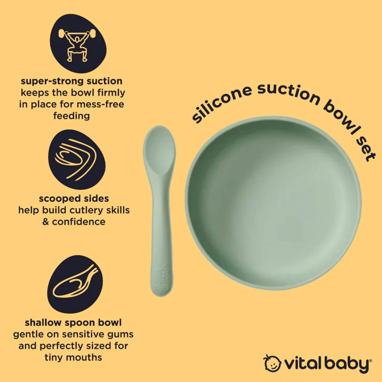 Vital Baby Nourish Silicone Suction Bowl Set - Dusky Mauve - ebebek - Black Friday
