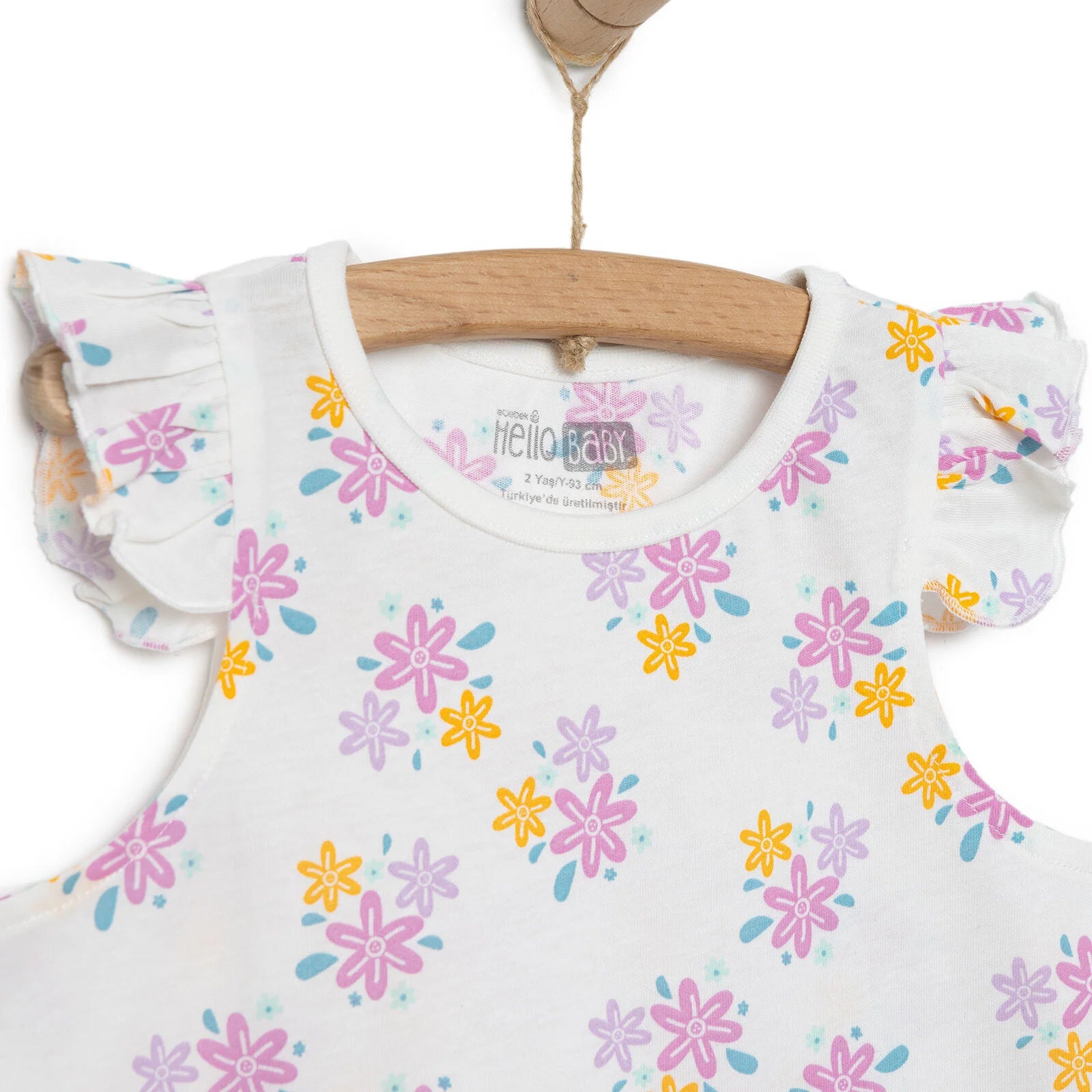 HelloBaby Basic Girl Flowers Patterned T-shirt & Short - Patterned - ebebek - Black Friday