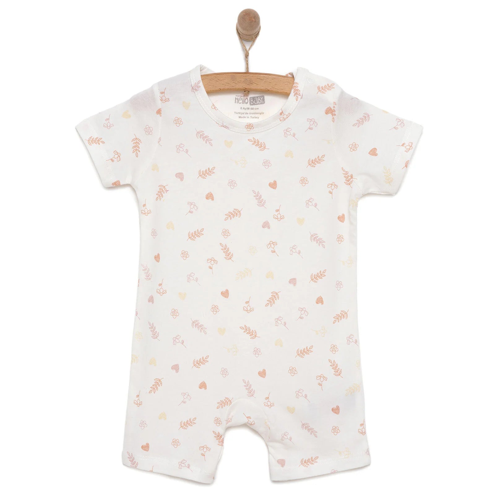 HelloBaby Newborn Girl Short Overalls - Ecru - ebebek - Black Friday