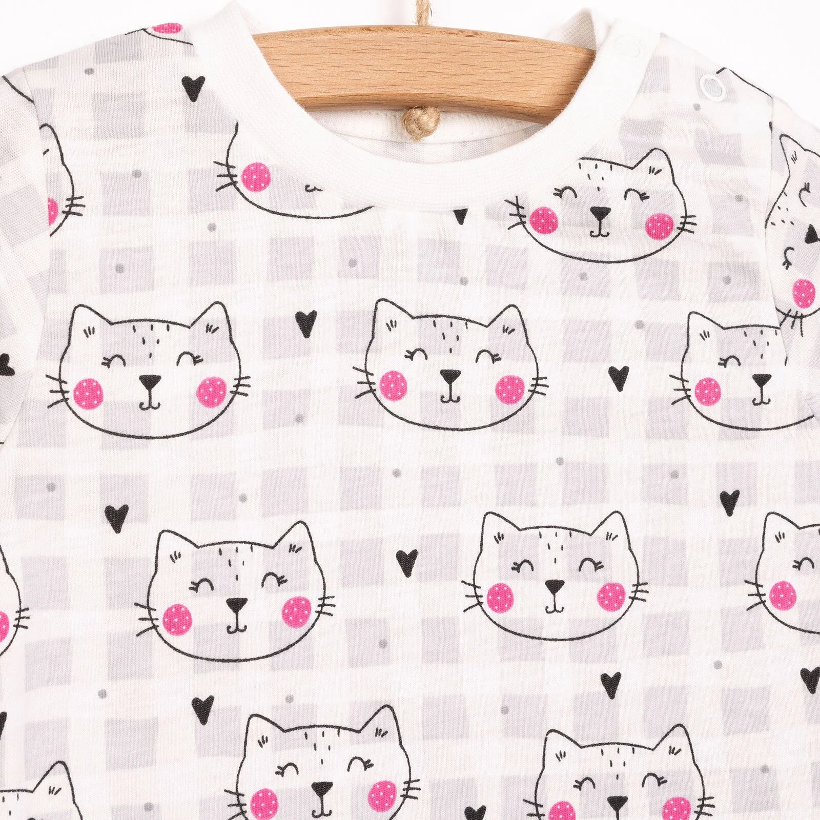 HelloBaby Girl Long Sleeve Pyjamas Set - Grey - ebebek - Black Friday