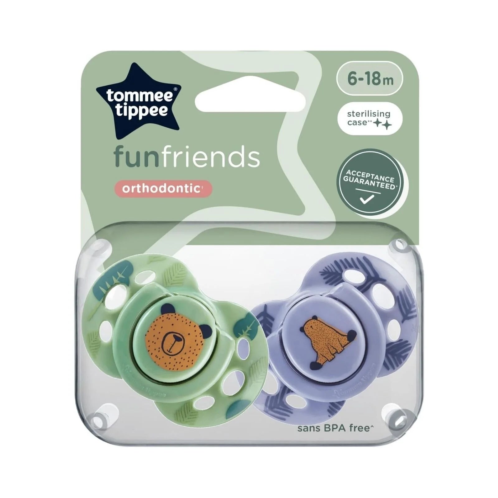Tommee Tippee Fun Style Soother 6 - 18 months Pack of 2 Assorted - ebebek - Black Friday