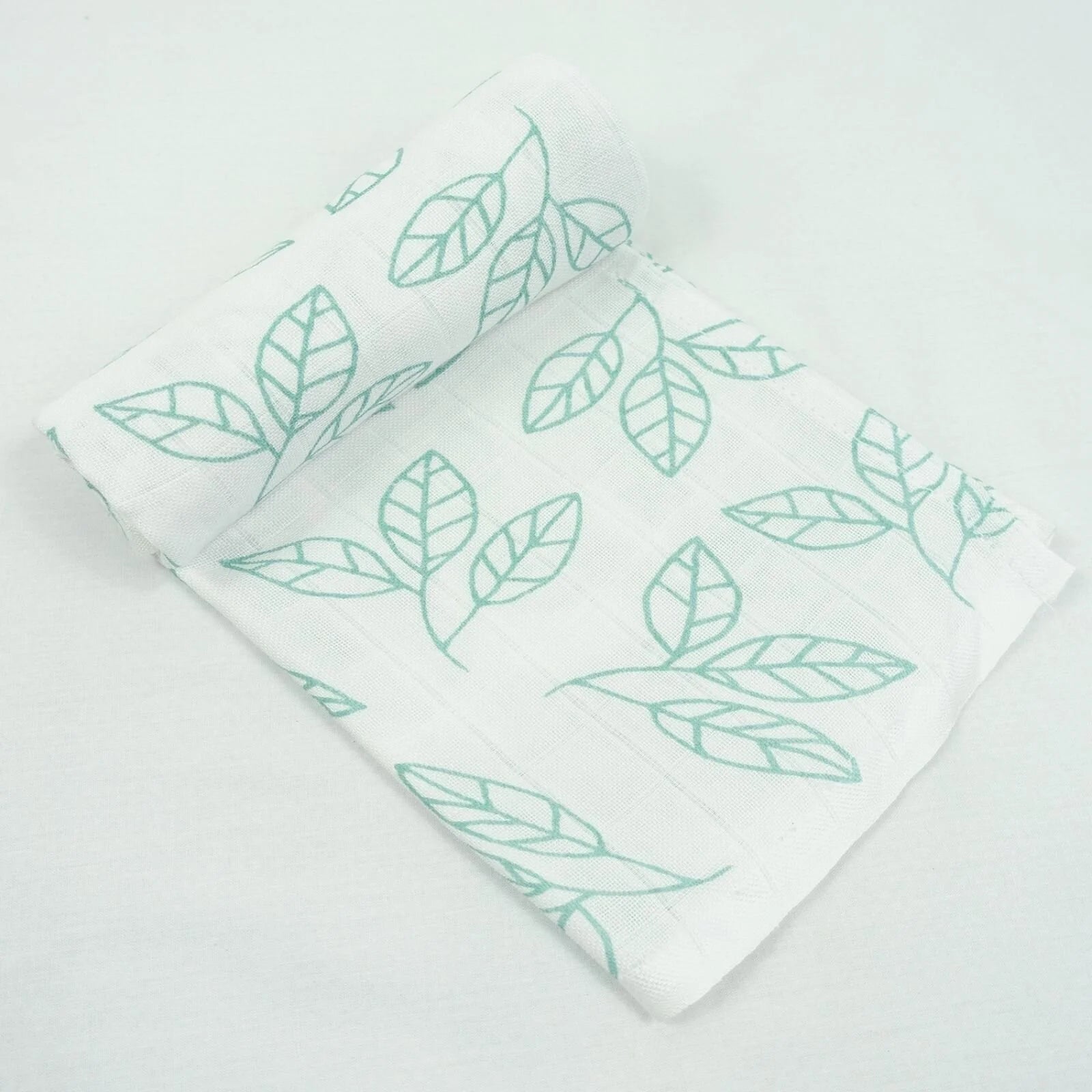 MuslinZ Bamboo/Organic Cotton Muslin Set - Aqua Leaf - ebebek - Black Friday