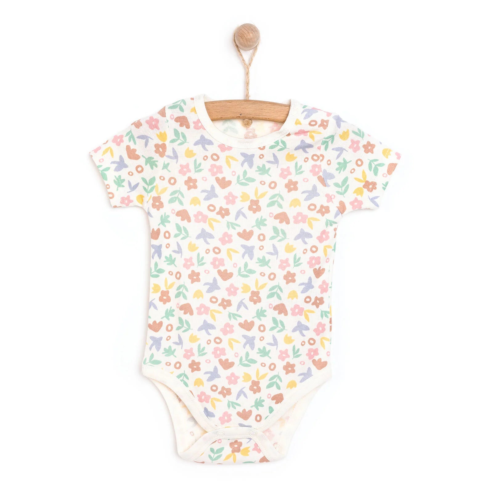 HelloBaby Boy Animal Printed Short Sleeve Body - Ecru - ebebek - Black Friday