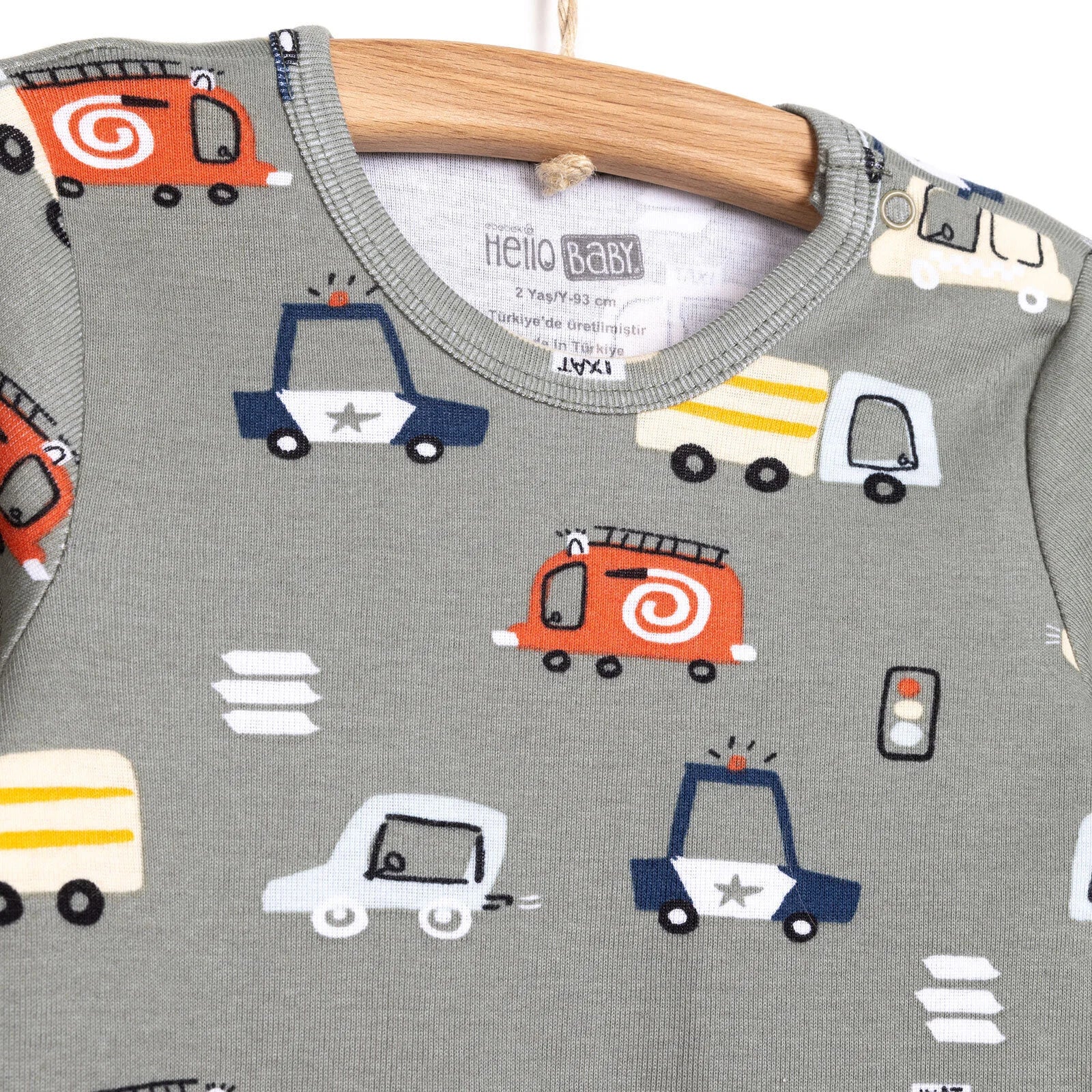 HelloBaby Baby Boy Long Sleeve Bodysuit 2pcs - Khaki - ebebek - Black Friday