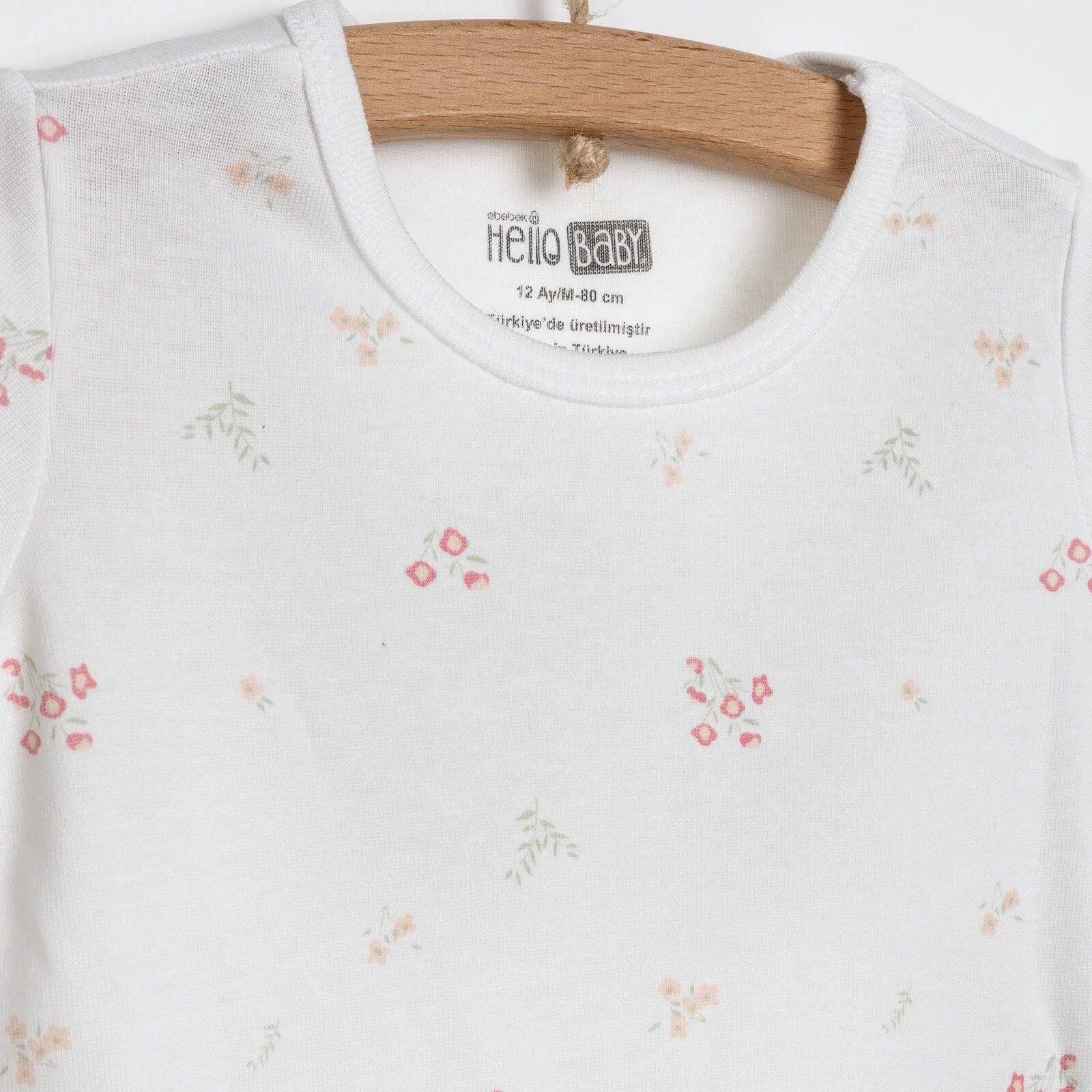 HelloBaby Baby Girl Short Sleeve Bodysuit - Ecru - ebebek - Black Friday