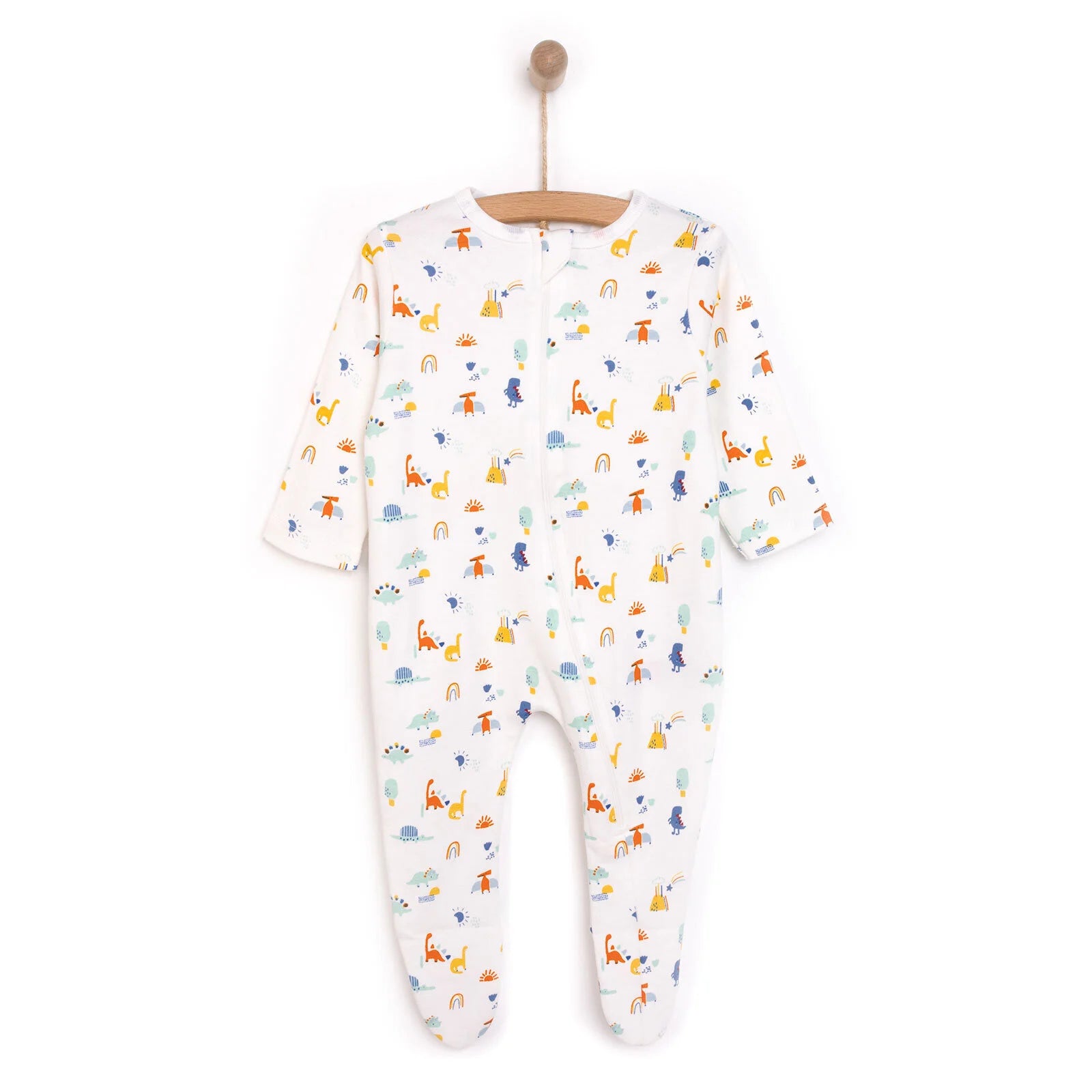 HelloBaby Newborn Baby Boy Footed Jumpsuit - Ecru - ebebek - Black Friday