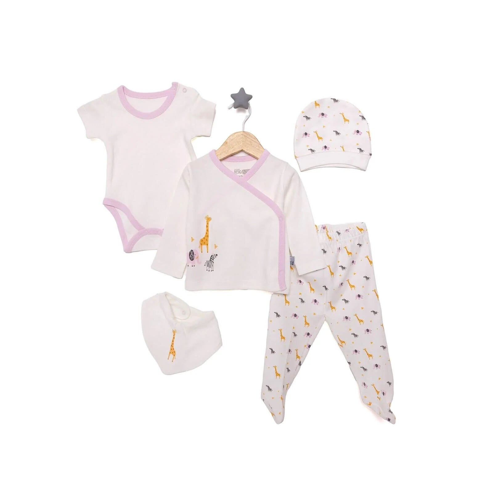 HelloBaby Girl 5 Piece Newborn Gift Set - Ecru - ebebek - Black Friday