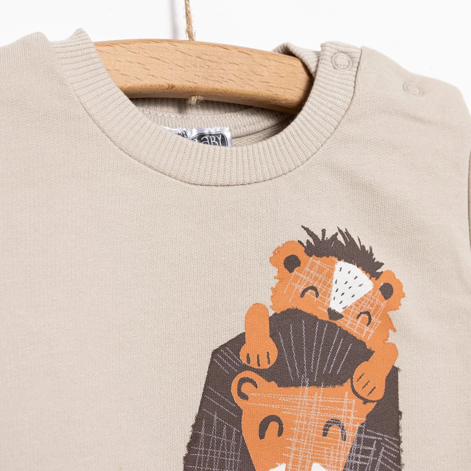 HelloBaby Basic Lion Sweatshirt - Mink - ebebek - Black Friday