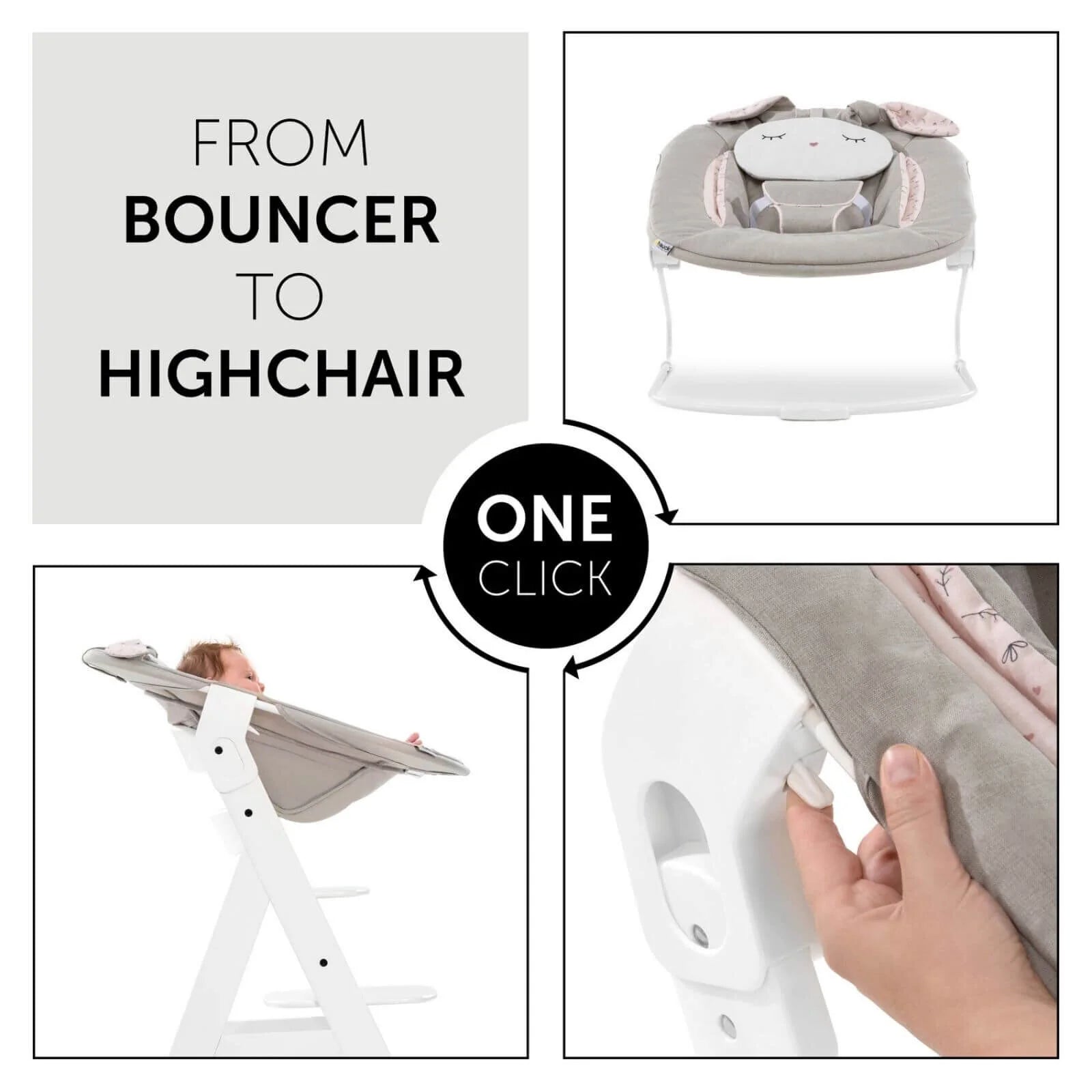 Hauck Alpha Bouncer 2 - in - 1 - Beige Bloom - ebebek - Black Friday