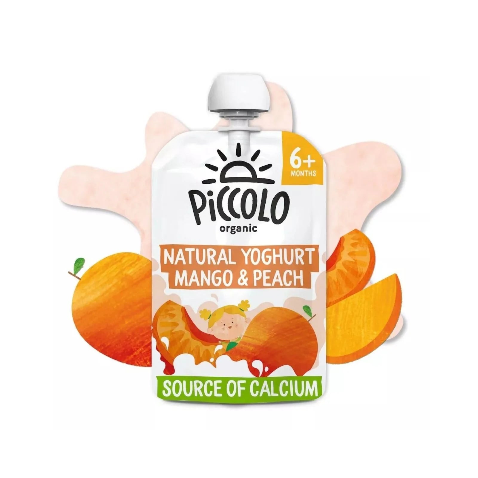 Piccolo Organic Natural Yoghurt Mango & Peach 6+ months 100g - ebebek - Black Friday