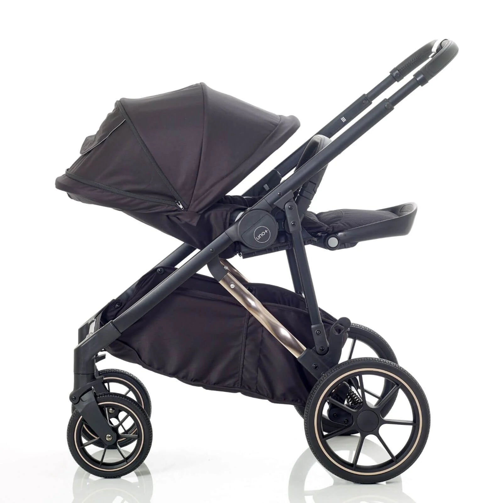 Mee - Go Uno Plus 2 - in - 1 Pushchair & Pram - Black/Rose - Mee - Go - ebebek