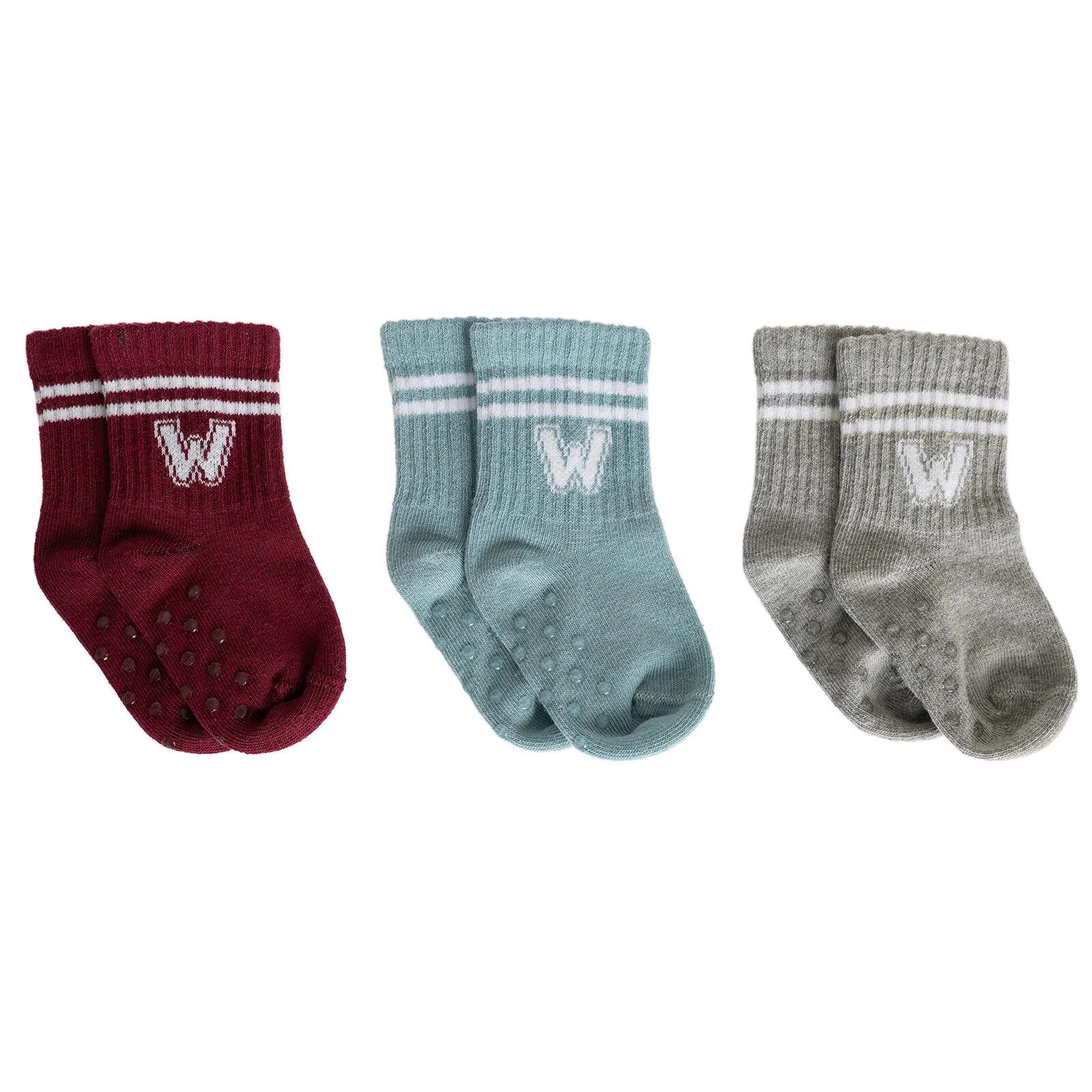 HelloBaby Baby Boy Non - Slip Pack of 3 Socks - Grey Melange - ebebek - Black Friday