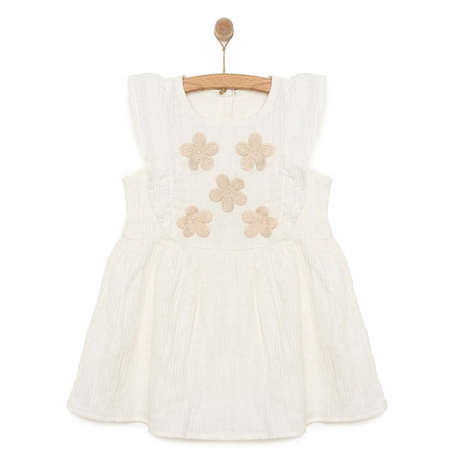 HelloBaby Rustik Girl Dress - Ecru - ebebek - Black Friday