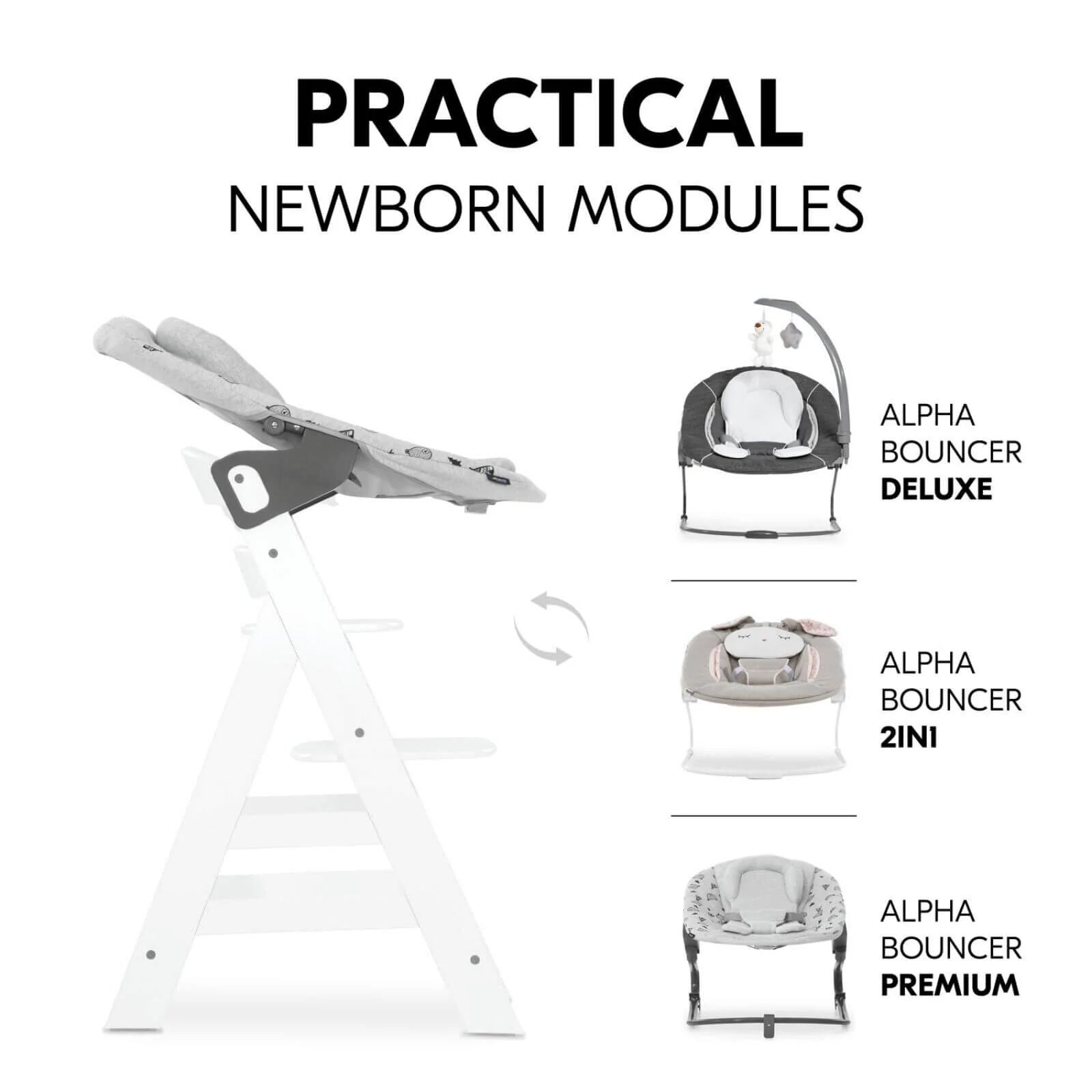 Hauck Alpha+ Wooden Highchair - White - ebebek - Black Friday