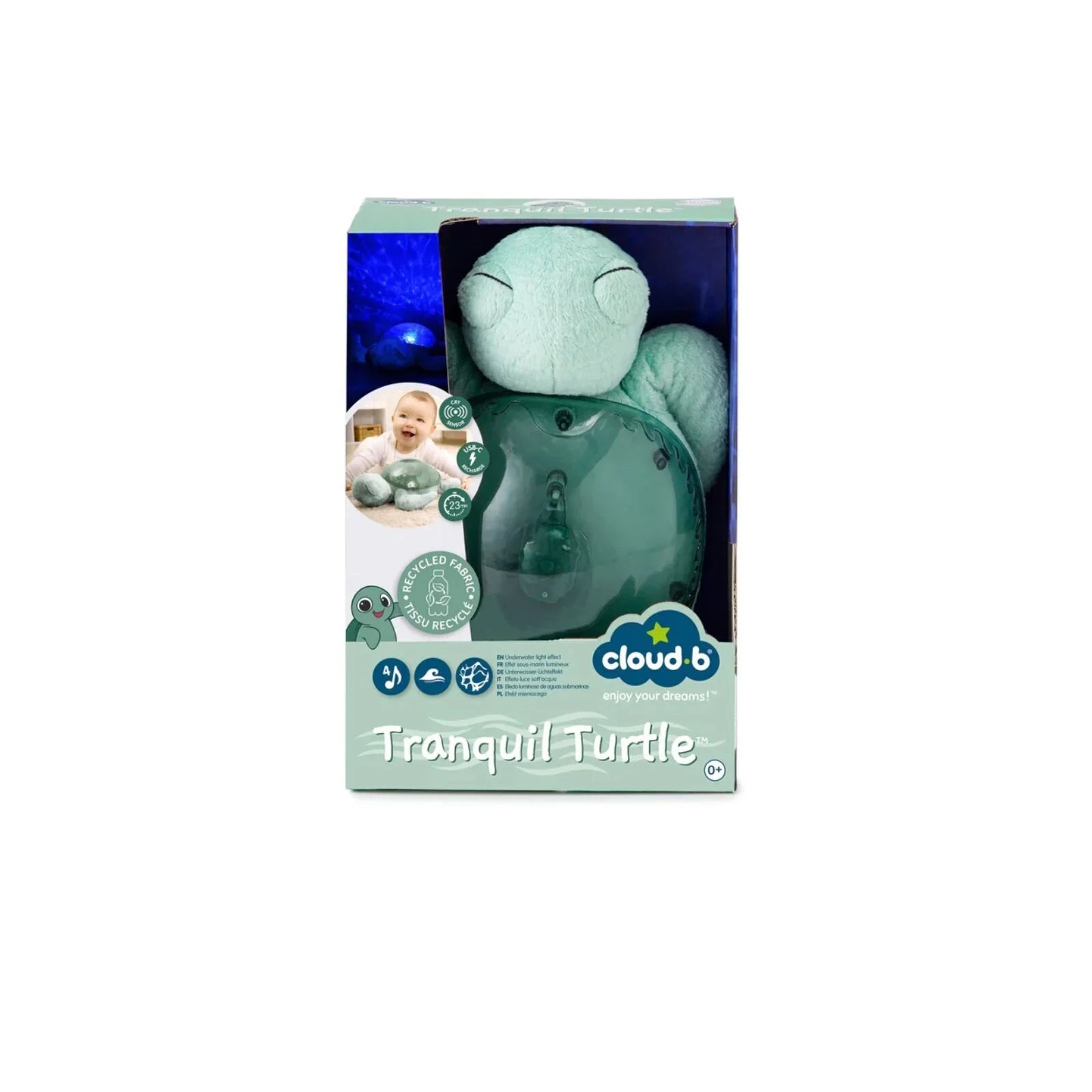 Cloud.b Tranquil Turtle White Noise & Night Light - Green - ebebek - Black Friday