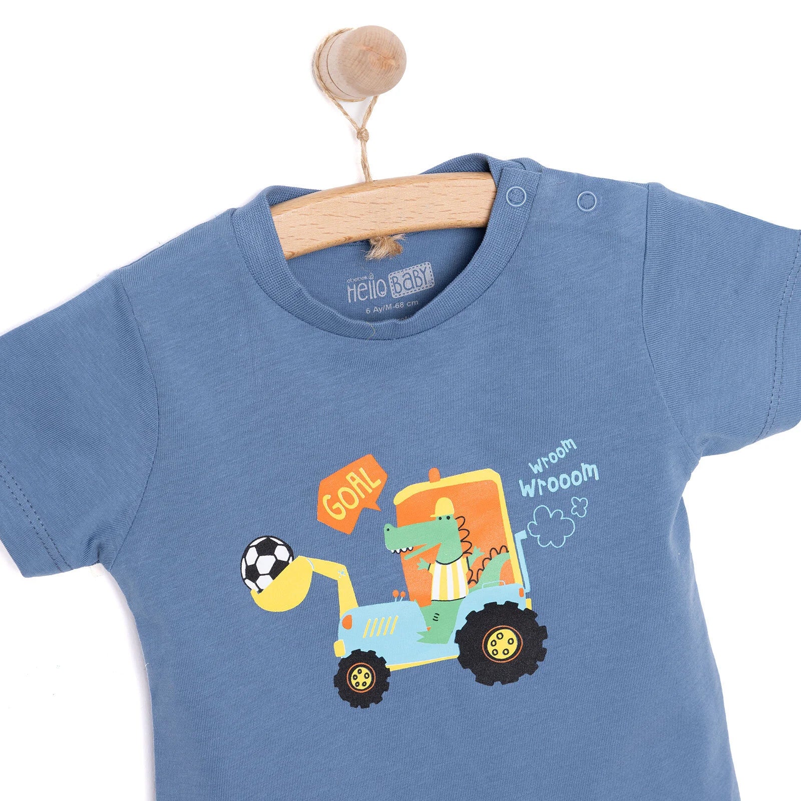 HelloBaby Baby Boy Basic Tshirt - Blue - ebebek - Black Friday