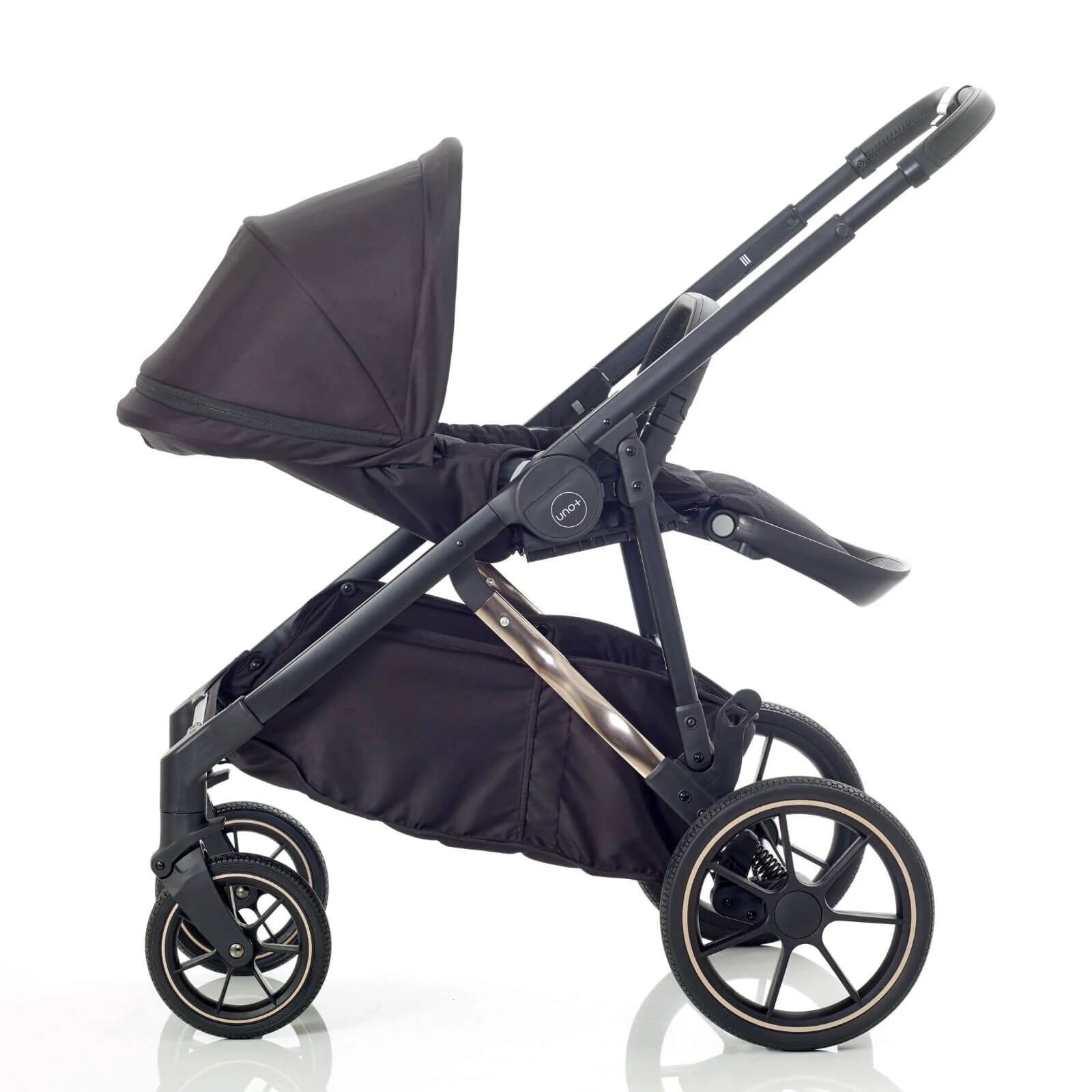 Mee - Go Uno Plus 2 - in - 1 Pushchair & Pram - Black/Rose - ebebek - Black Friday