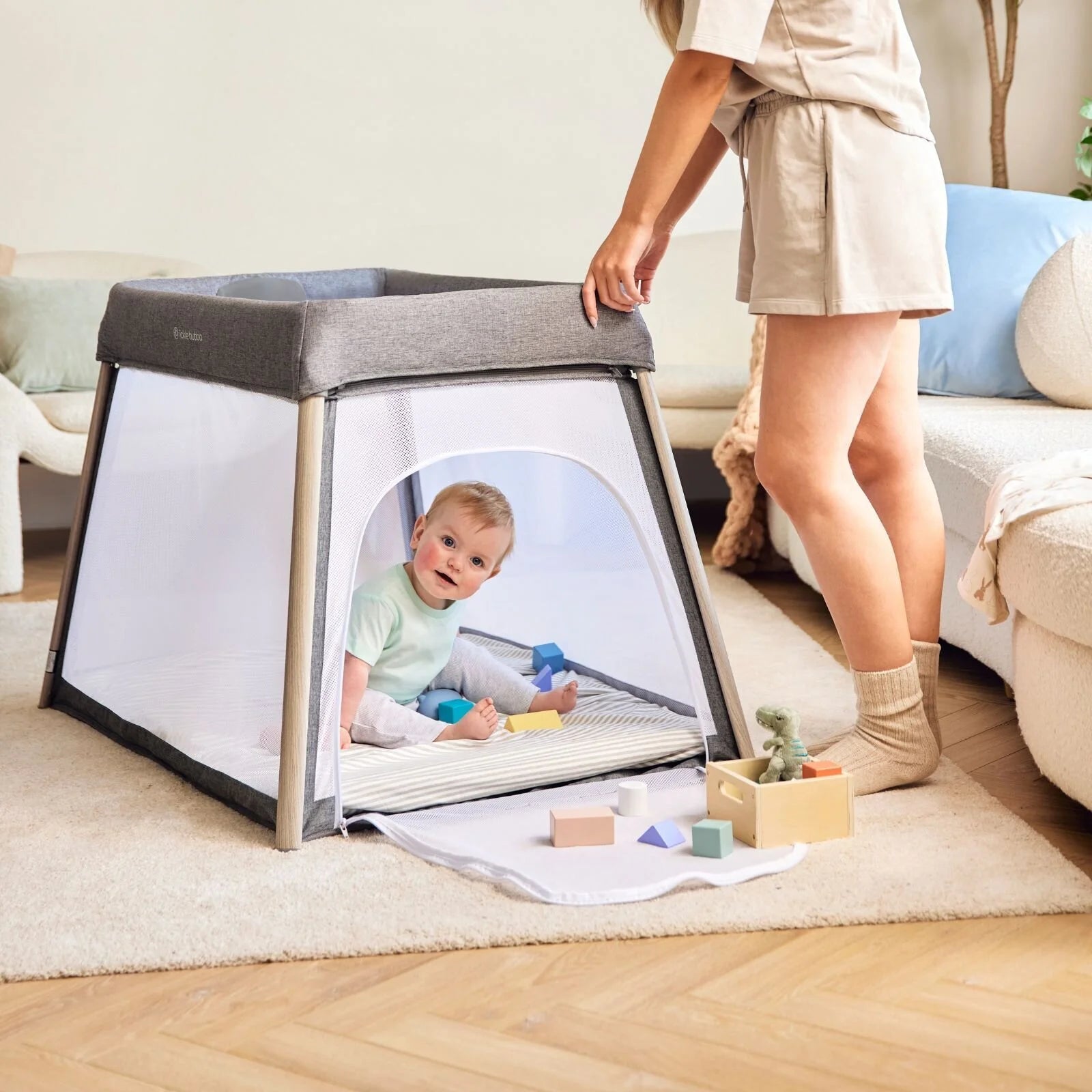 Ickle Bubba Scout 3 - in - 1 Travel Crib Cot & Playpen - Ash Grey - ebebek - Black Friday