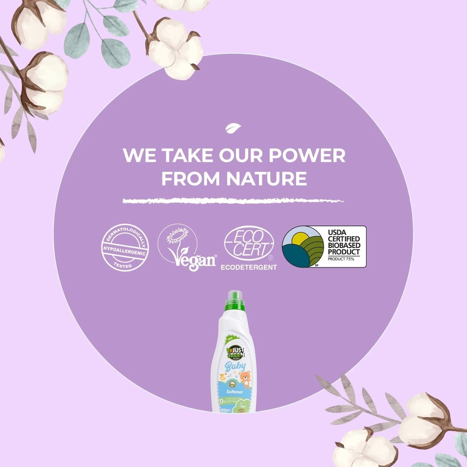 Just Green Organic Baby Laundry Softener 1000ml - ebebek - Black Friday