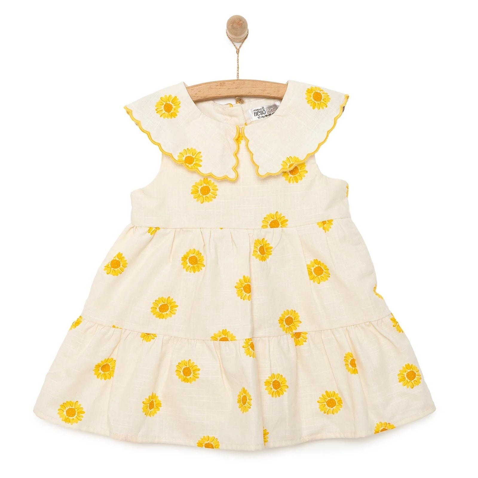 HelloBaby Sun Flower Girl Dress - Ecru - ebebek - Black Friday