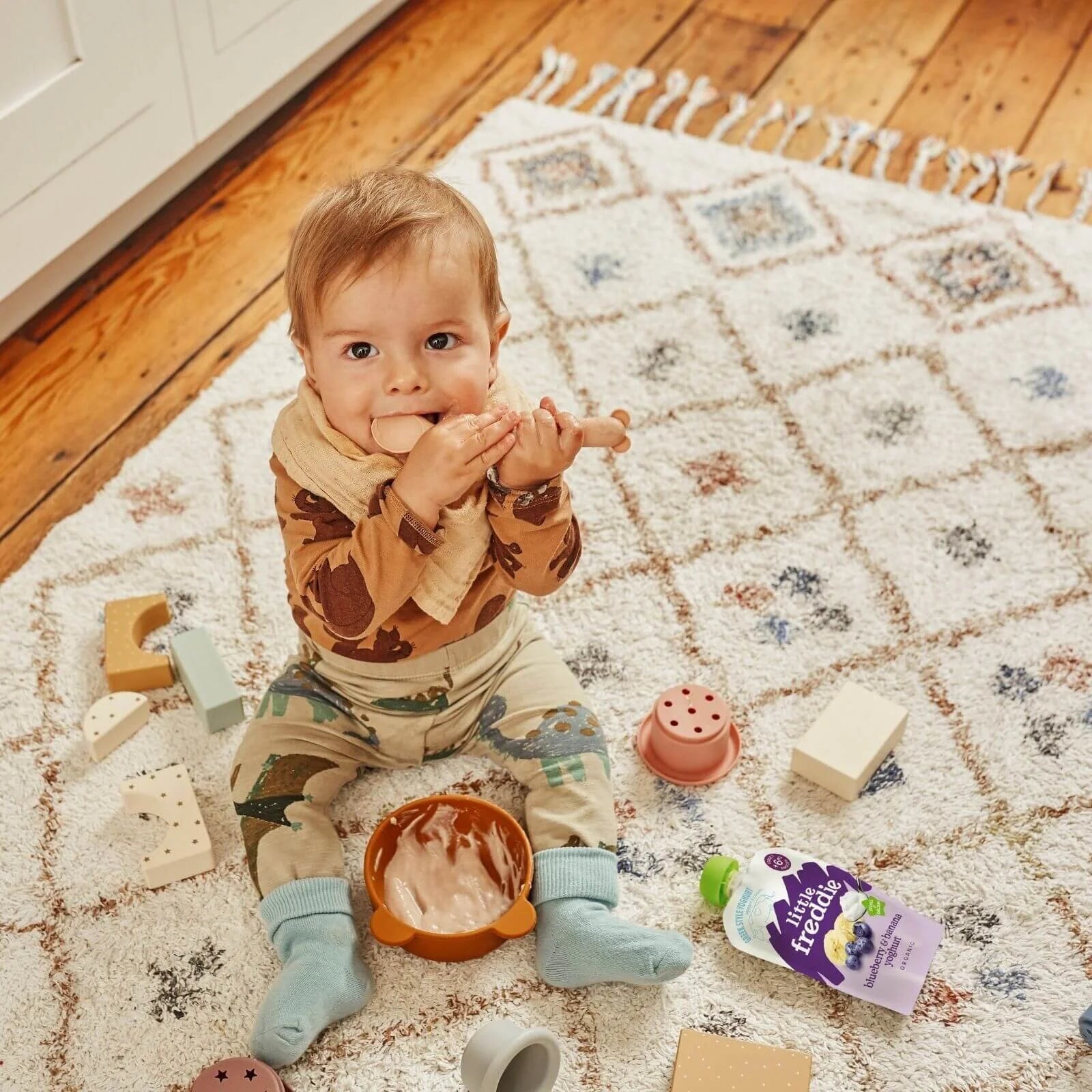 Little Freddie Organic Blueberry & Banana Greek Style Yoghurt Baby Food Pouch 6+ months 100g - ebebek - Black Friday