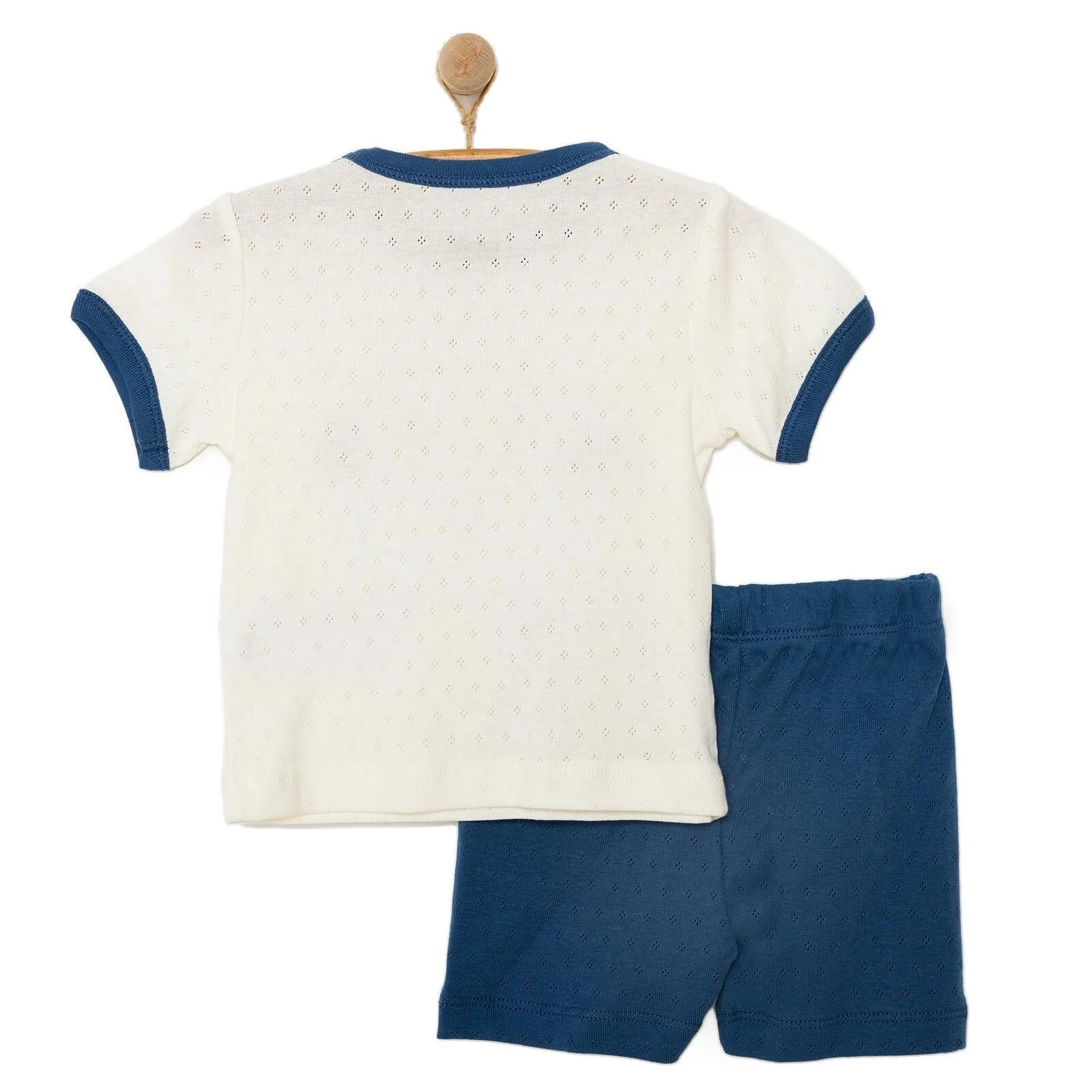 Bebetto Newborn Ship Boy Tshirt - Short - Navy Blue - ebebek - Black Friday